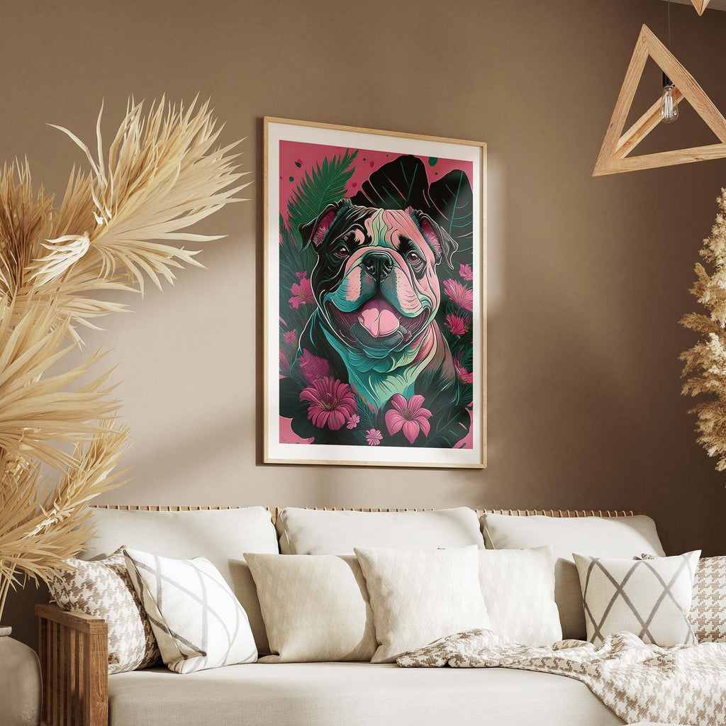 Bulldog 3 Flowery Dog image 5