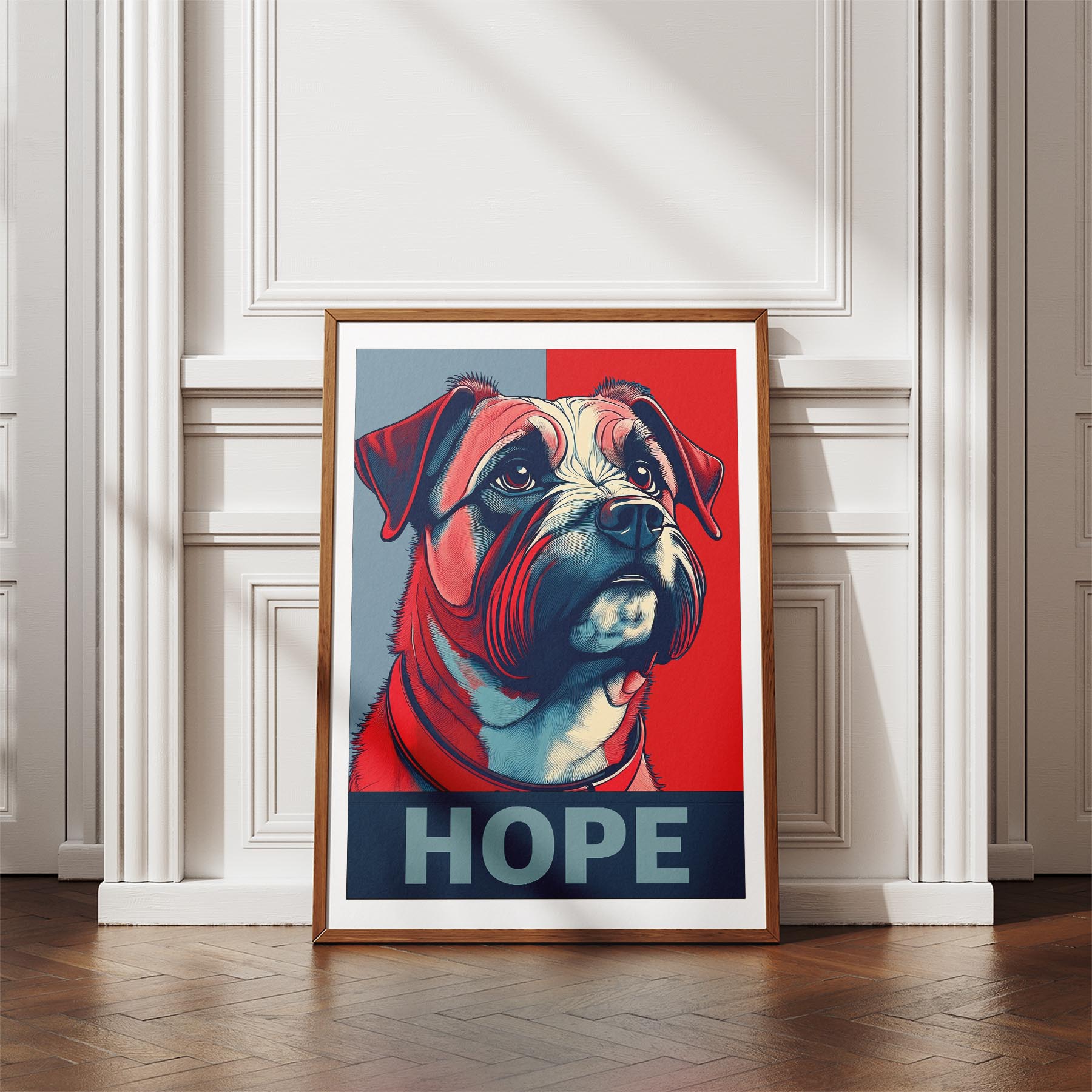 Border Terrier HOPE Series Inspired by the Obama Poster image 4