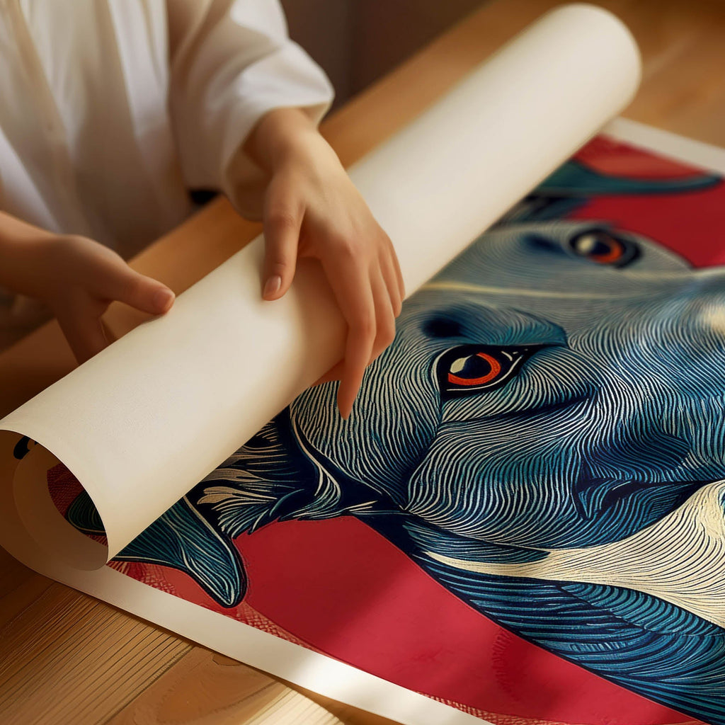 Greyhound Hokusai Japanese Inspired Dog Series with Text image 1