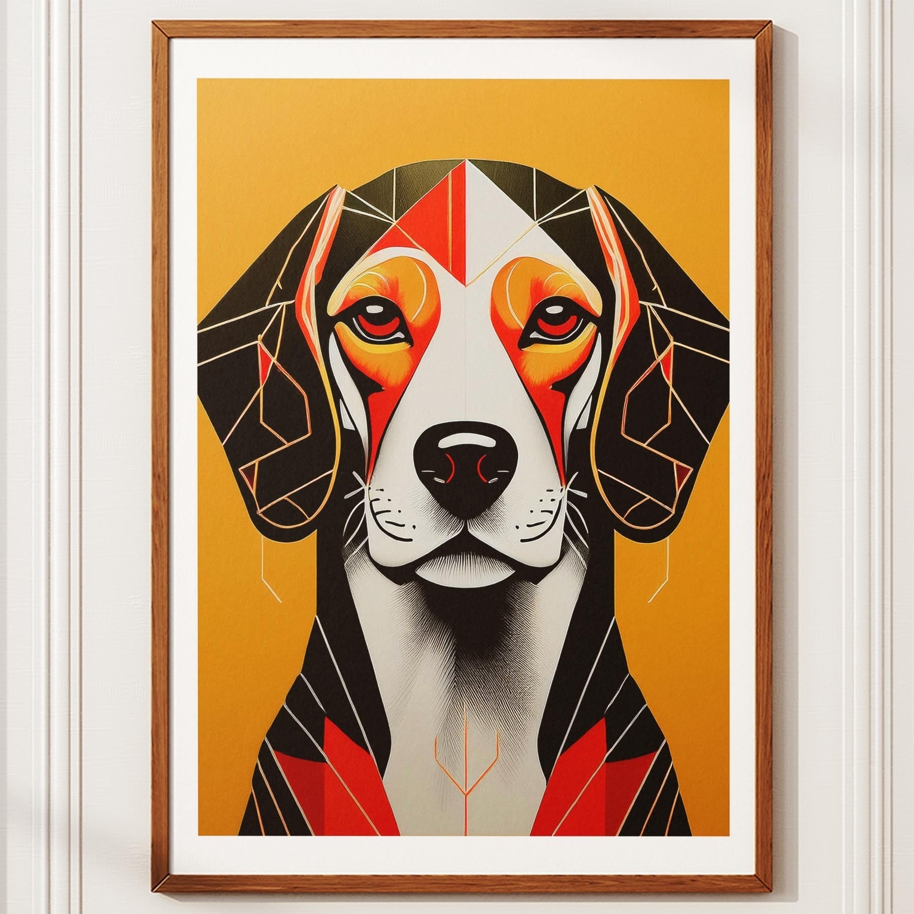 Beagle Geometric Orange Series image 10