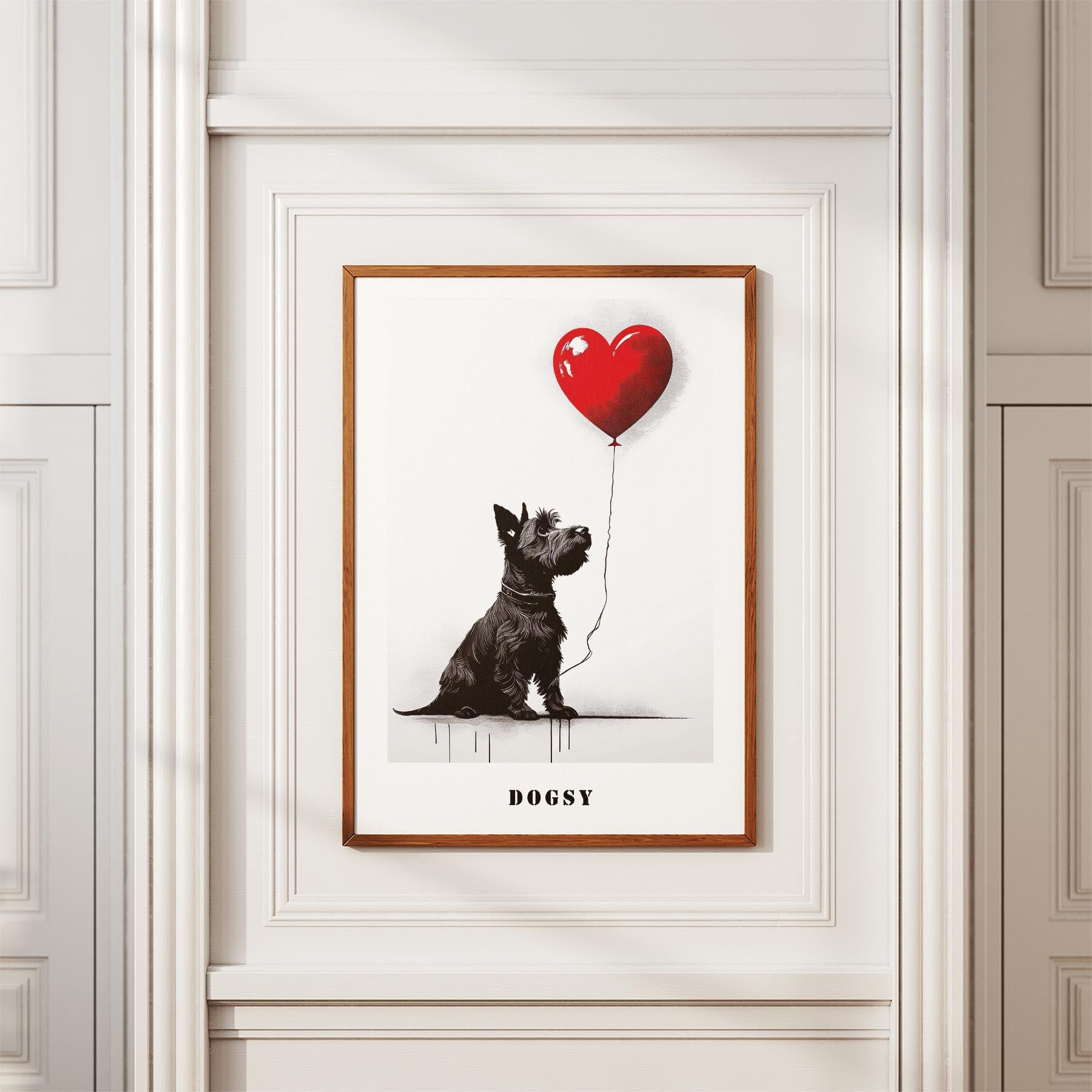 Scottish Terrier DOGSY Series inspired by the Art of Banksy with text Dogsy image 3
