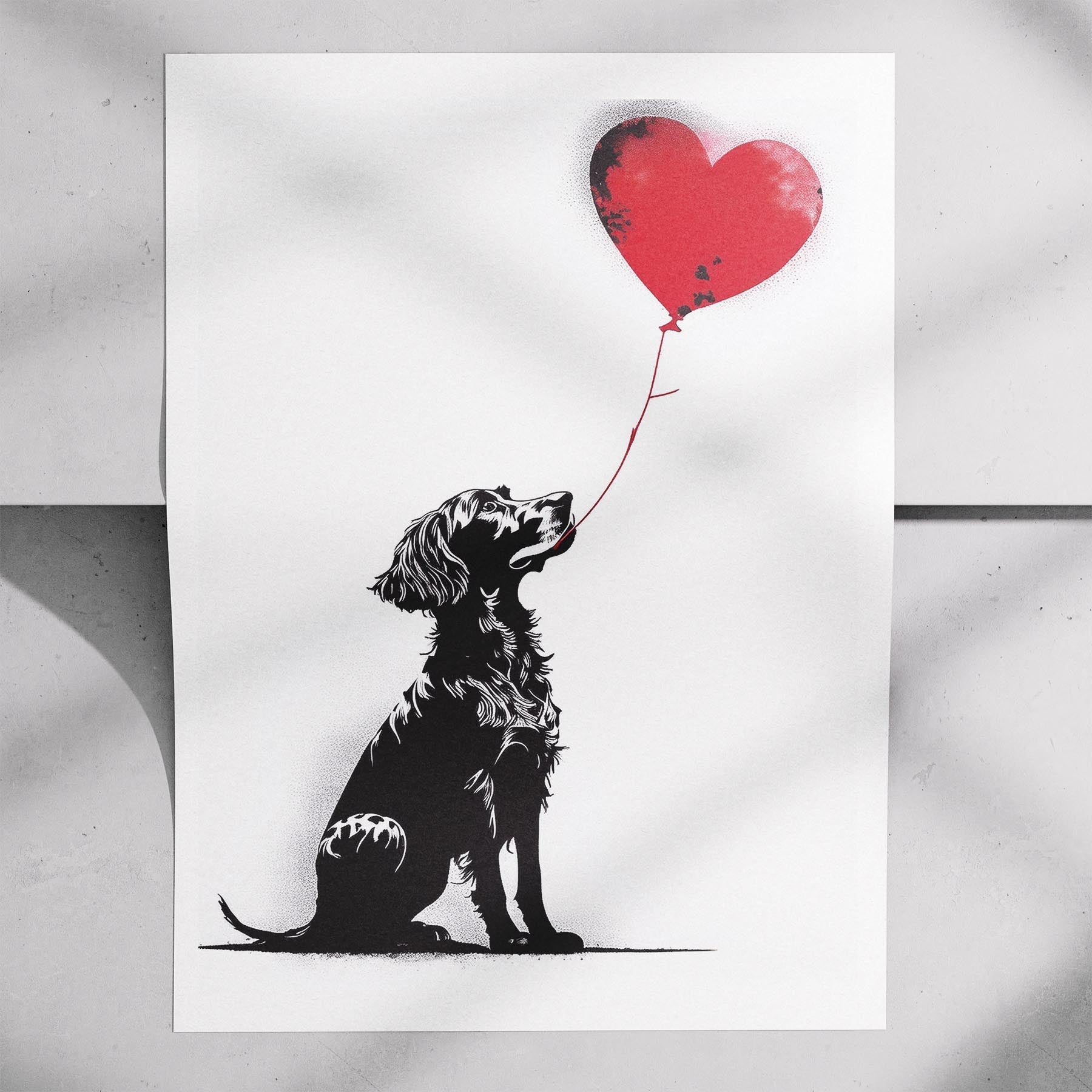 English Setter DOGSY Series inspired by the Art of Banksy image 7