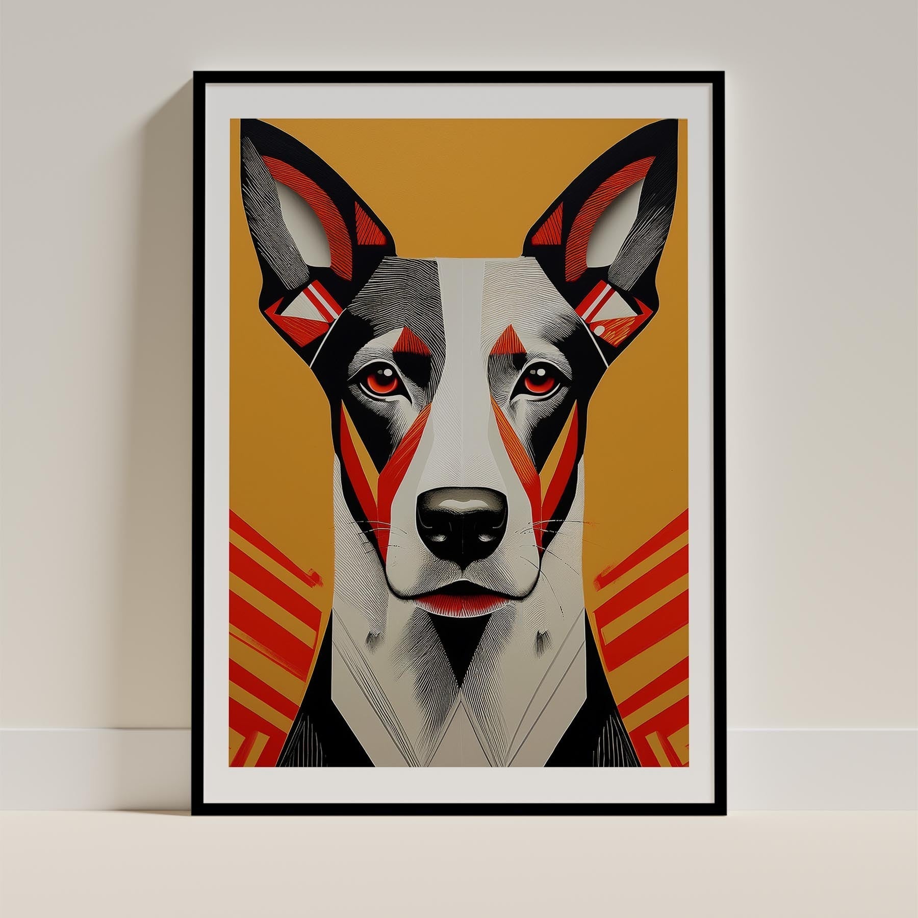 Cattle Dog Geometric Orange Series image 0