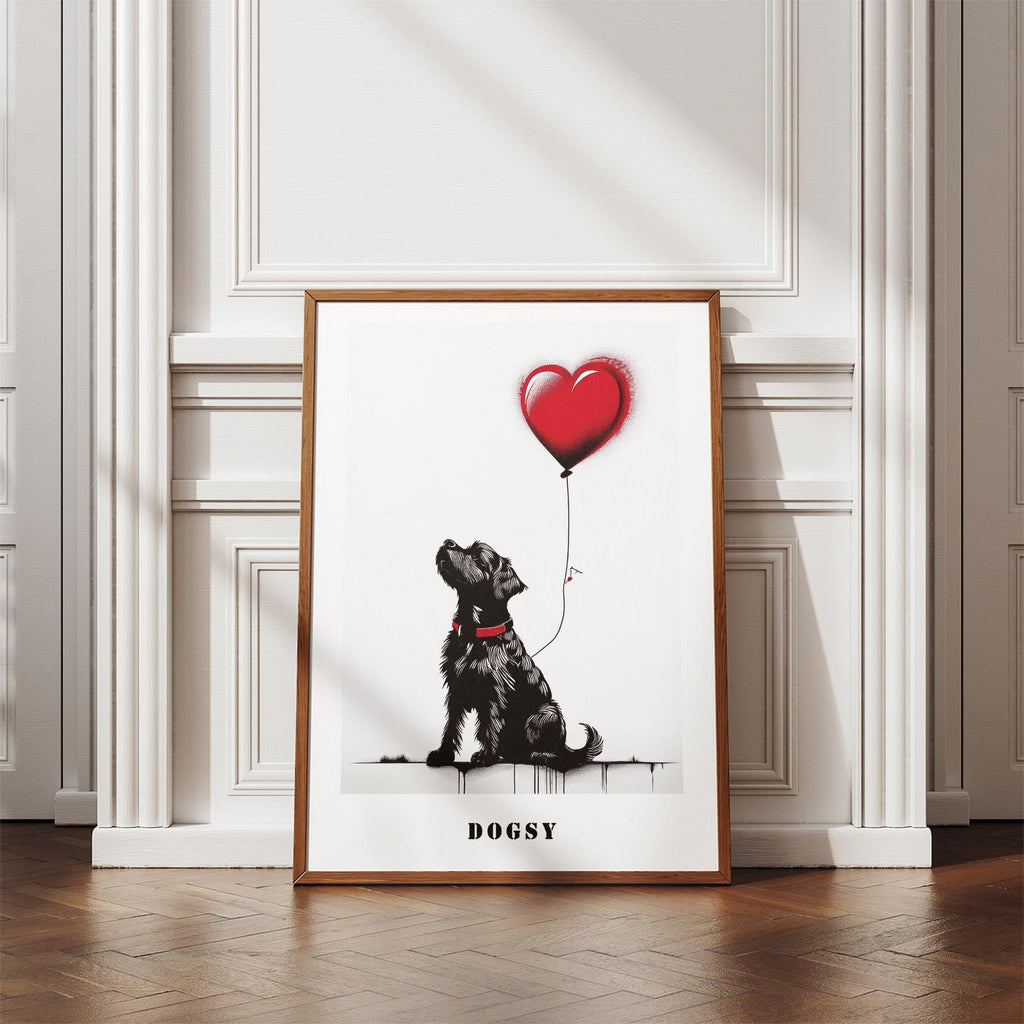 Cobberdog DOGSY Series inspired by the Art of Banksy with text Dogsy image 4