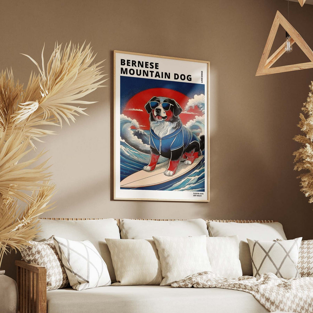 Bernese Mountain Dog Hokosai Surfer Dogs 1 image 5