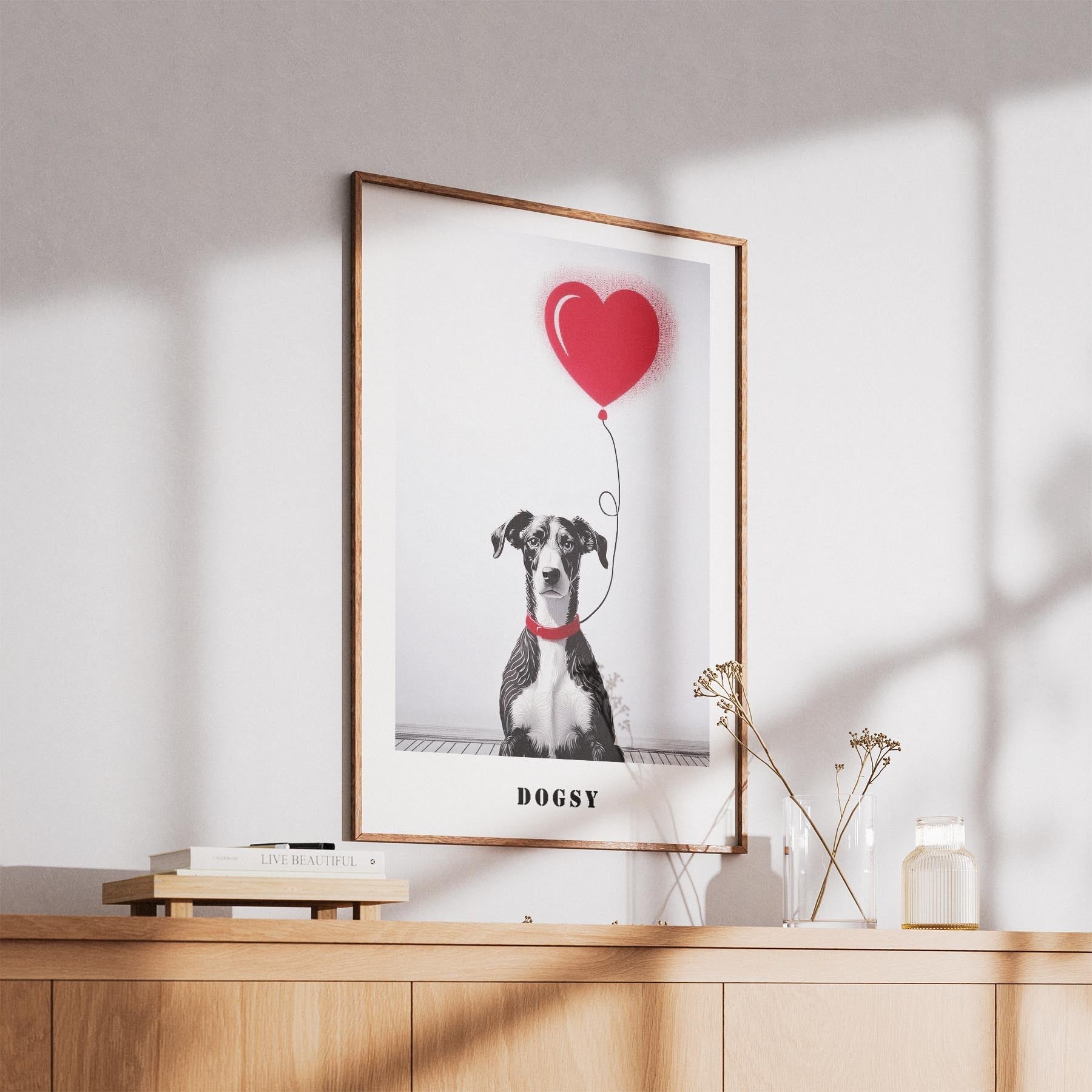 Whippet DOGSY Series inspired by the Art of Banksy with text Dogsy image 5