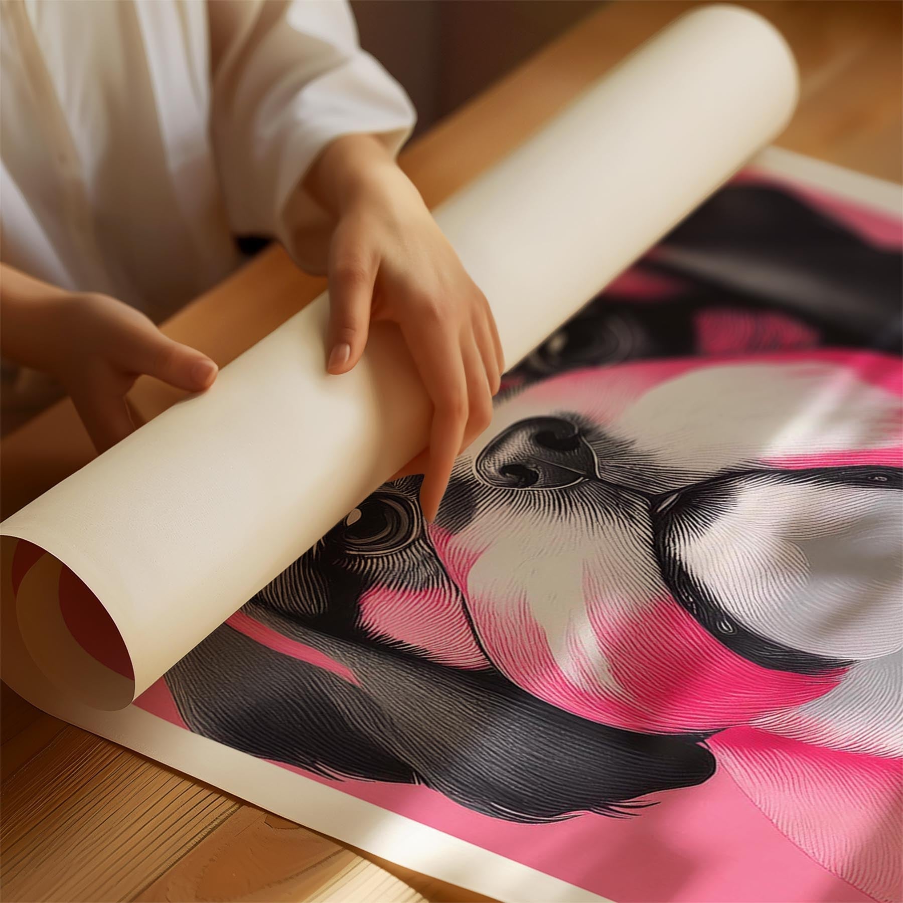 Shih Tzu Pink and Black Dog Series 2 image 1