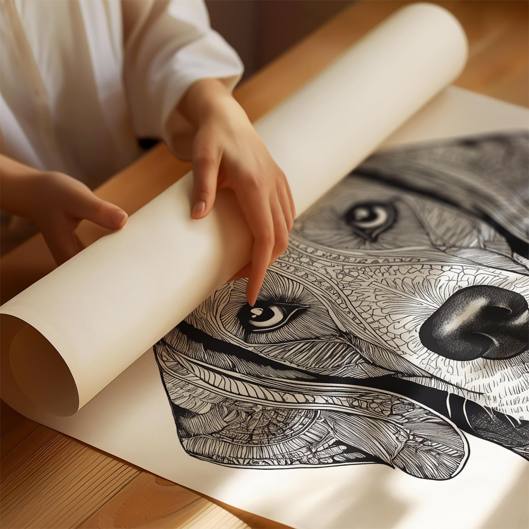 Gordon Setter Mandala Black and White Dog Series image 1