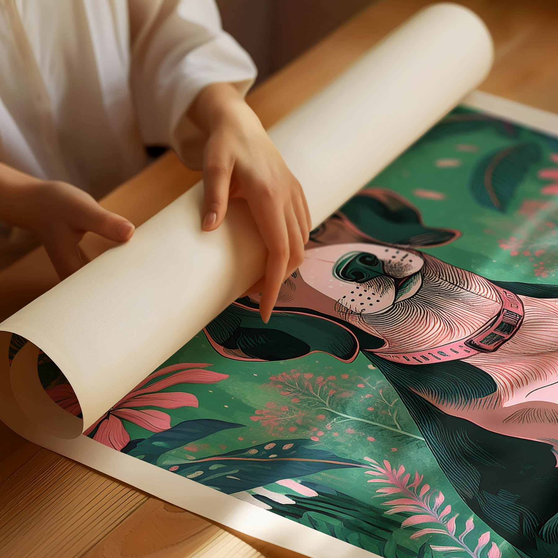 Beagle 1 Flowery Dog image 1