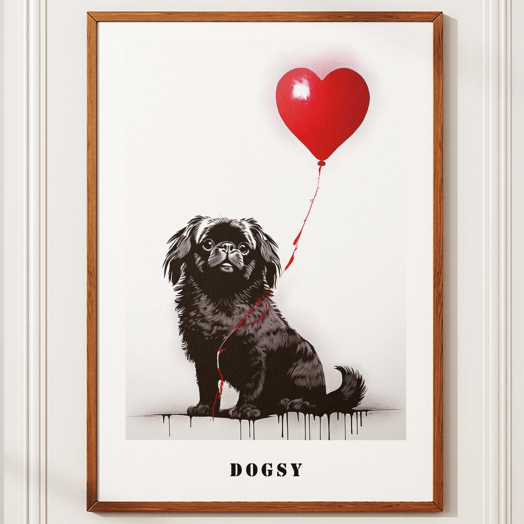 Pekingese DOGSY Series inspired by the Art of Banksy with text Dogsy image 10
