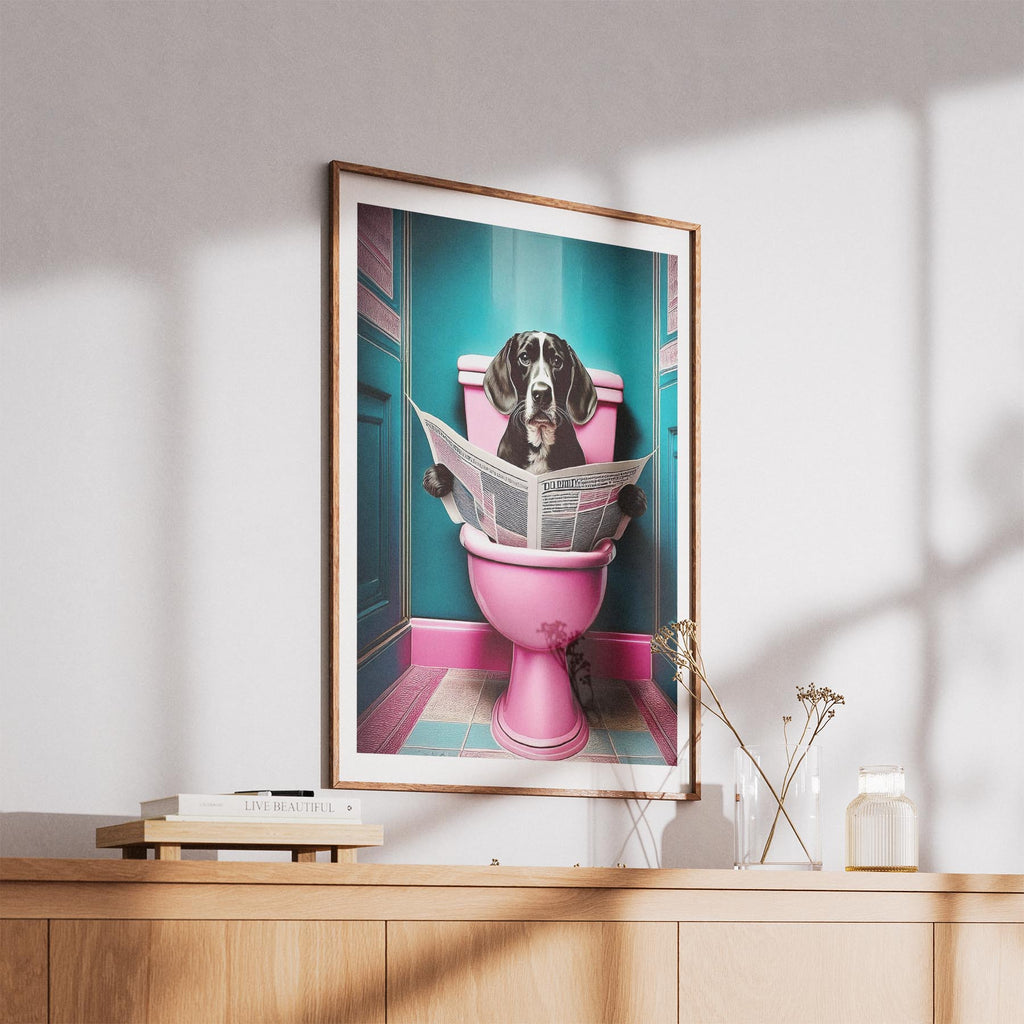 Beagle Toilet Dogs PInk and Turquise image 5