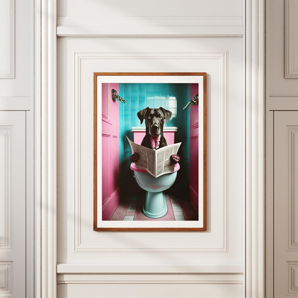 Rhoedesian Ridgeback Toilet Dogs PInk and Turquise image 3