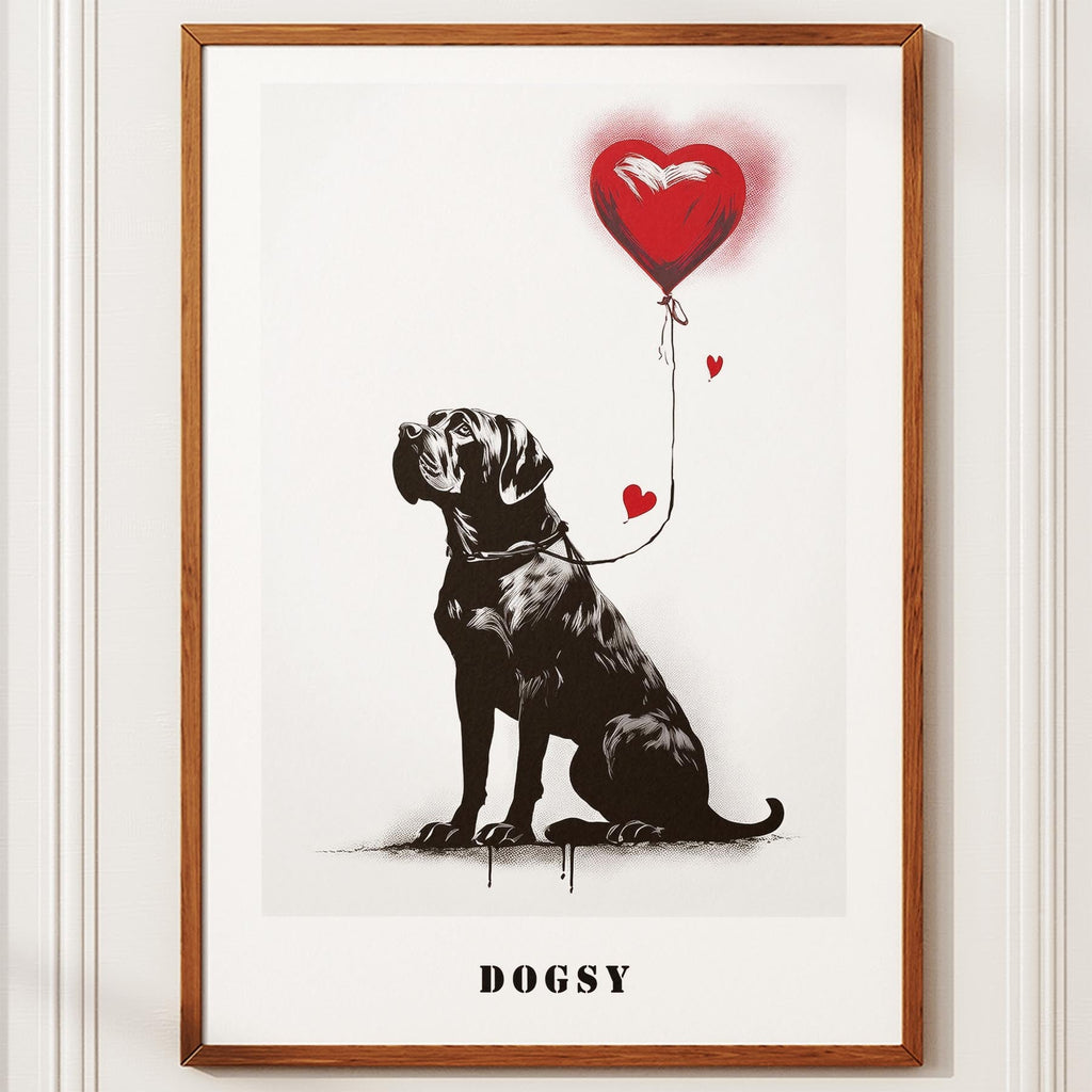 Dogue de Bordeaux DOGSY Series inspired by the Art of Banksy with text Dogsy image 10