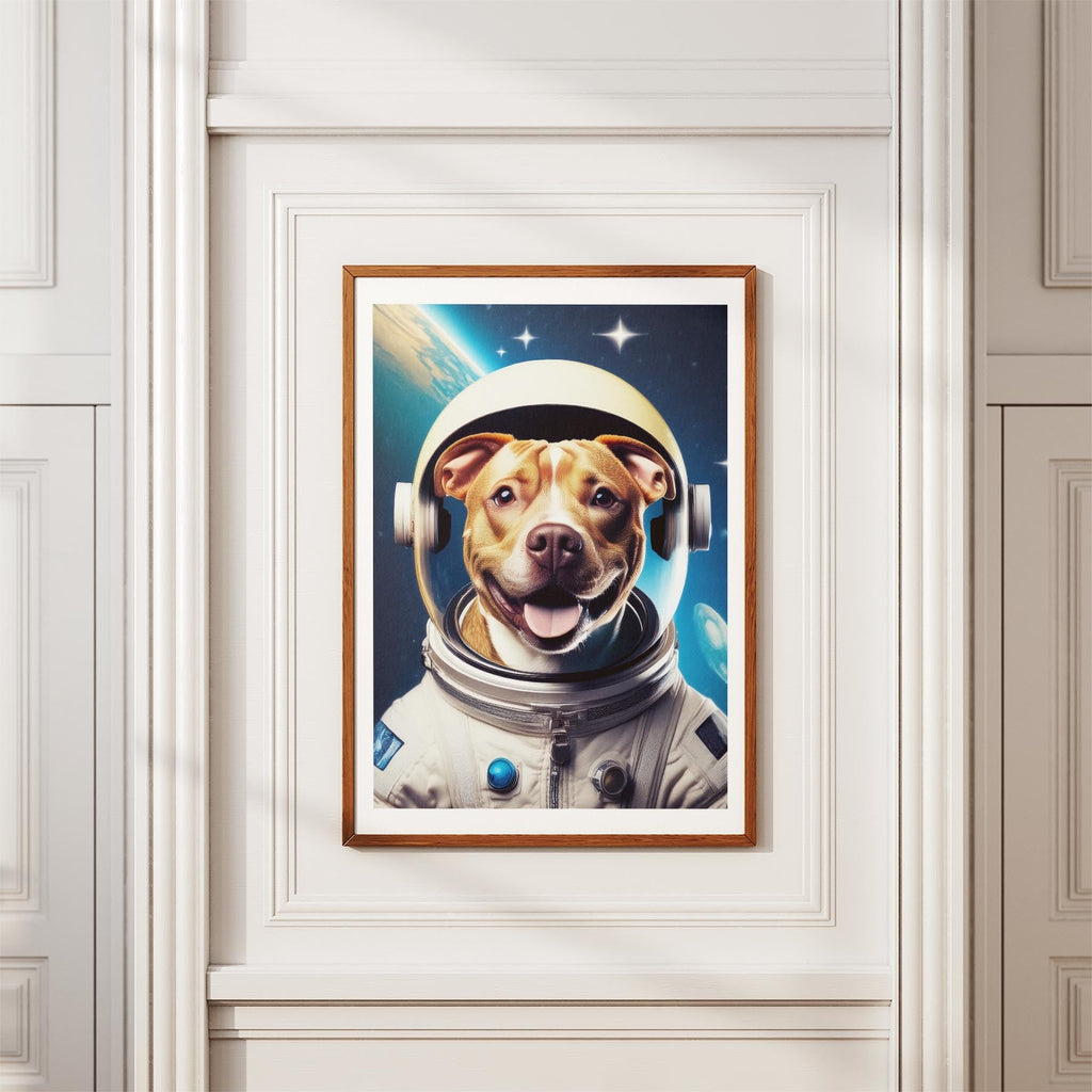 American Pitbull Terrier Astronaut Dog Series image 3