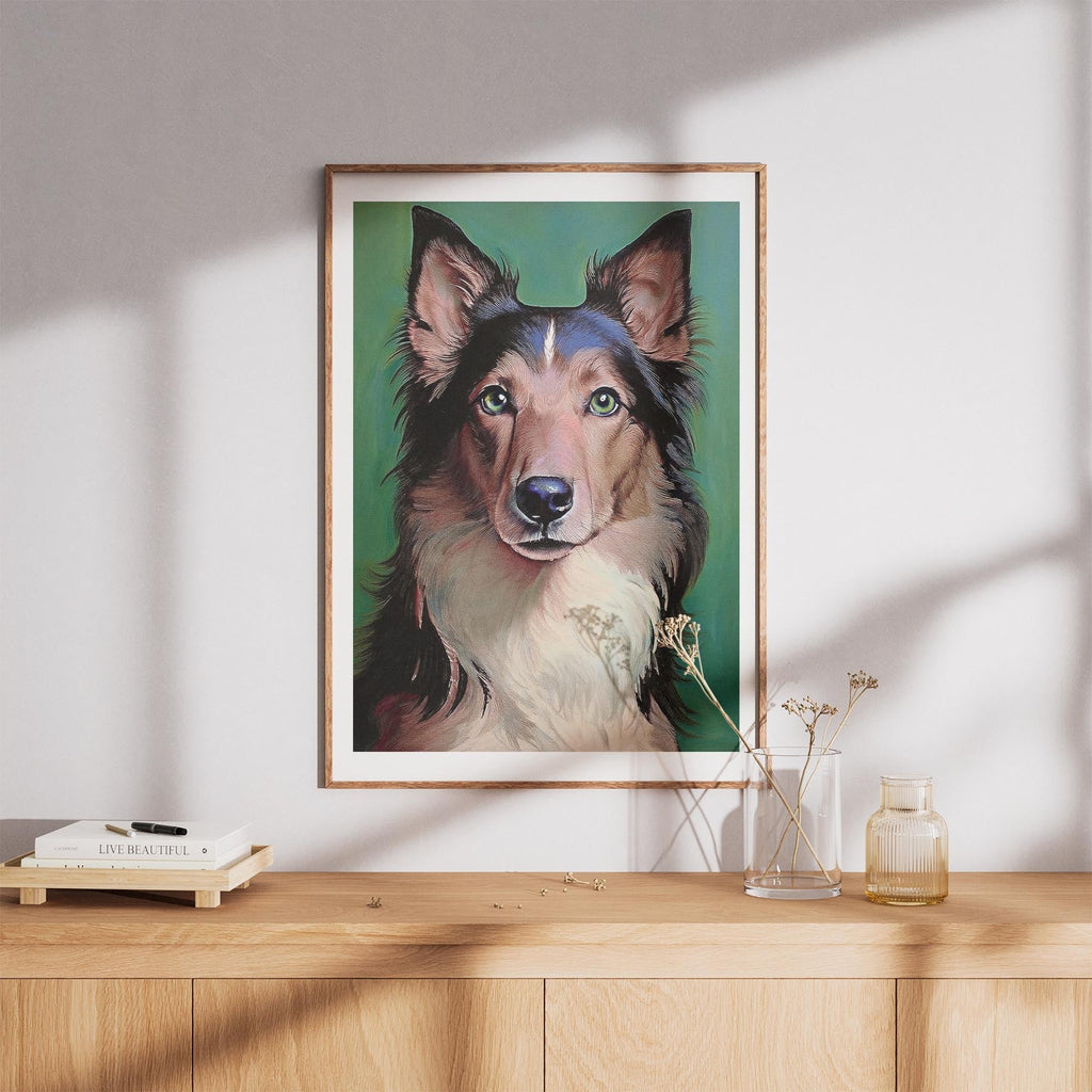 Rough Smooth Collie Green Painted Series image 8