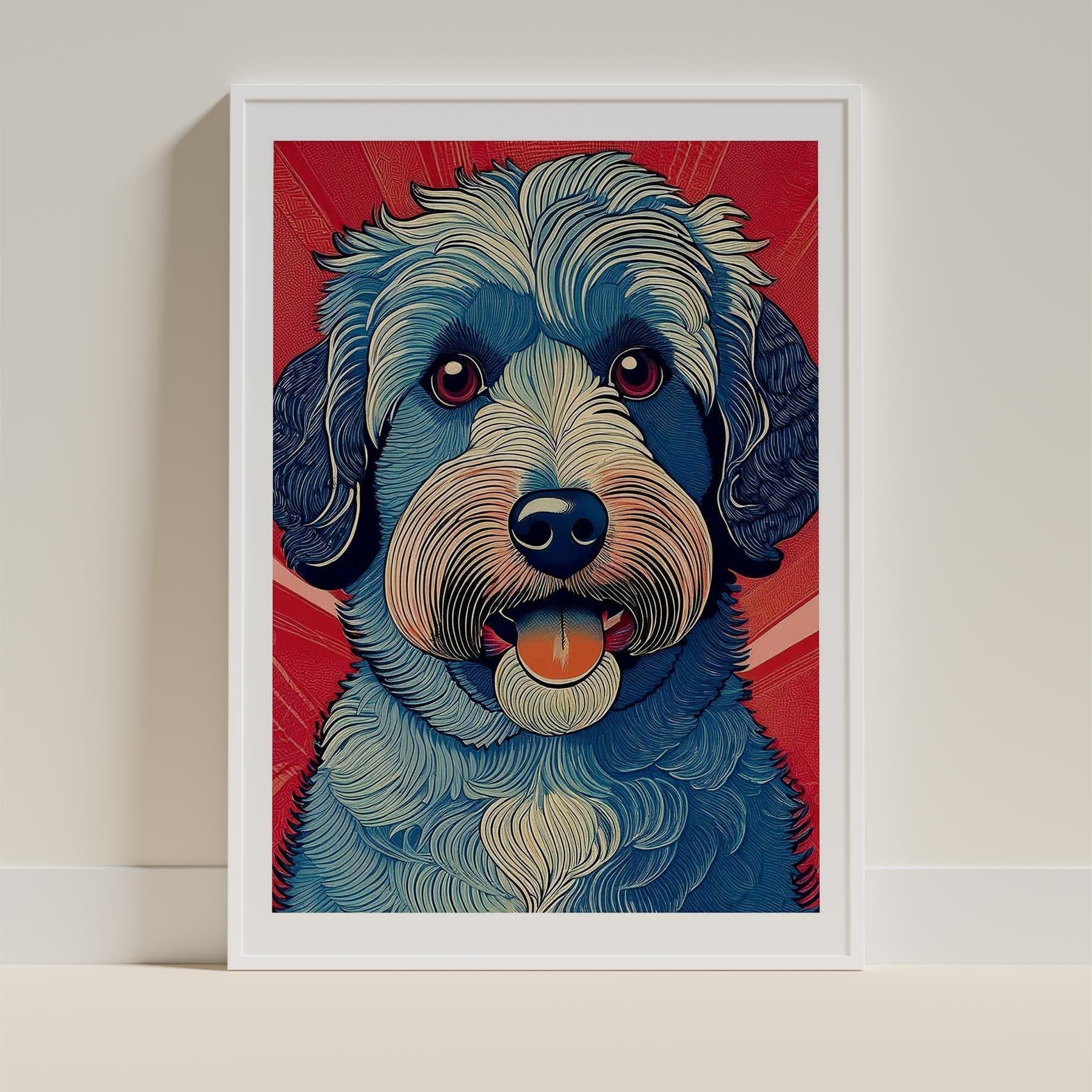 Groodle Hokusai Japanese Inspired Dog Series 1 image 9