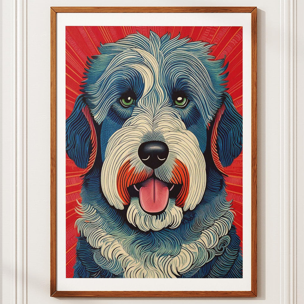 Old English Sheepdog Hokusai Japanese Inspired Dog Series 2 image 10