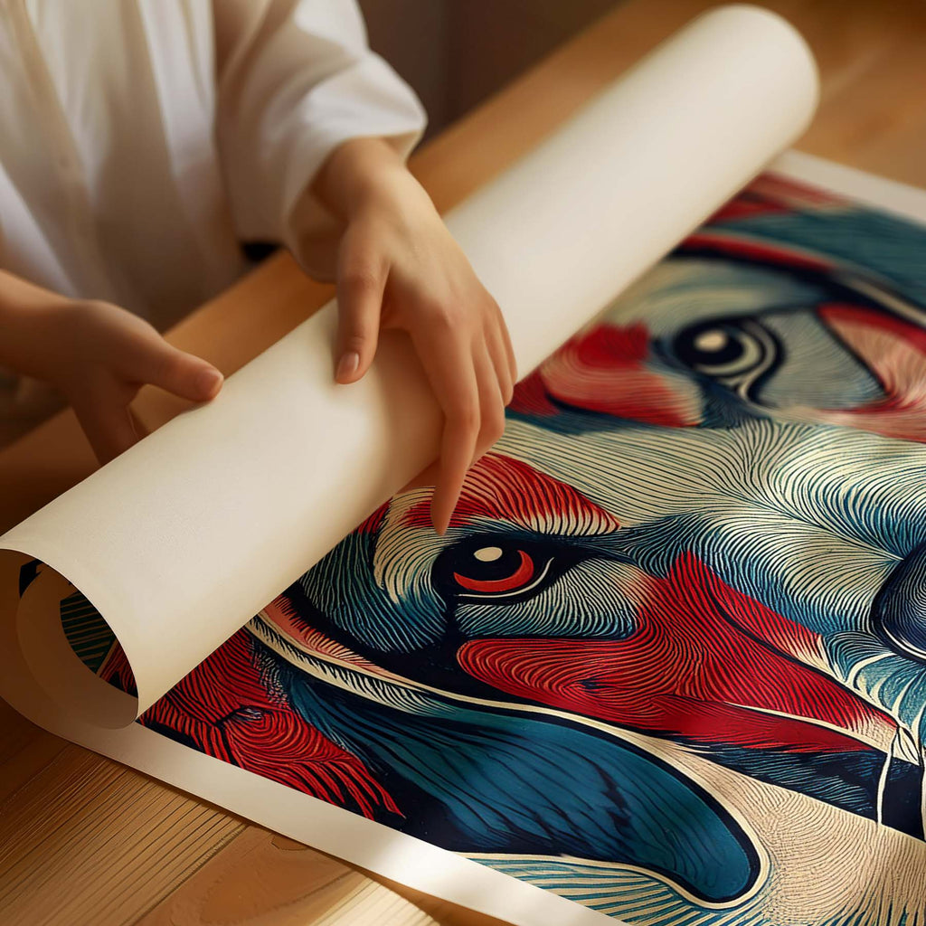 Rhoedesian Ridgeback Hokusai Japanese Inspired Dog Series with Text image 1