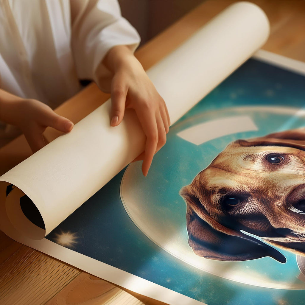 Rhoedesian Ridgeback Astronaut Dog Series with Text Astro Dog image 1