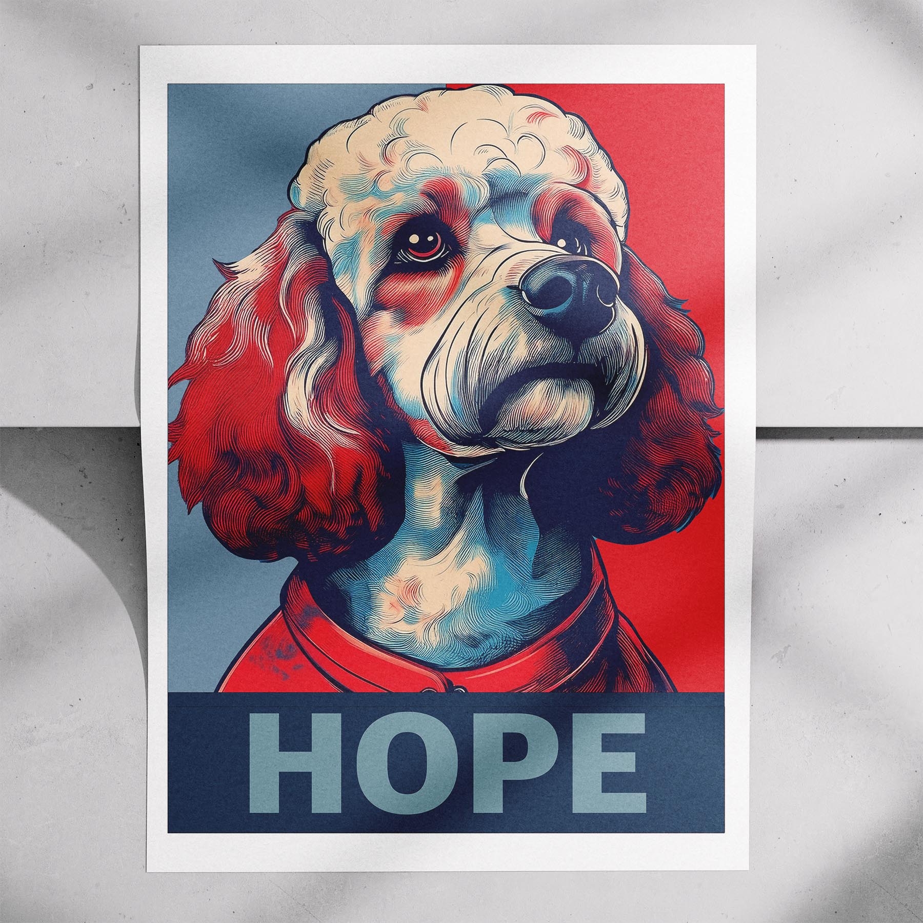 Poodle HOPE Series Inspired by the Obama Poster image 7