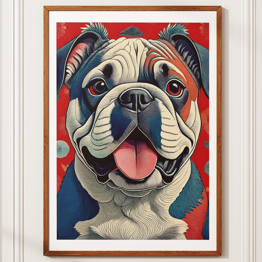 Bulldog Hokusai Japanese Inspired Dog Series image 10