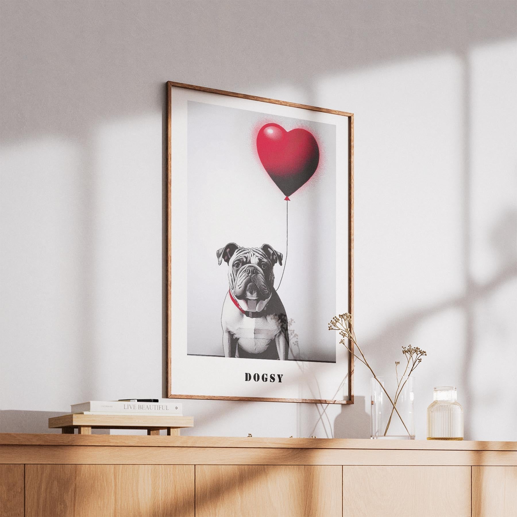 Bulldog DOGSY Series inspired by the Art of Banksy with text Dogsy image 5