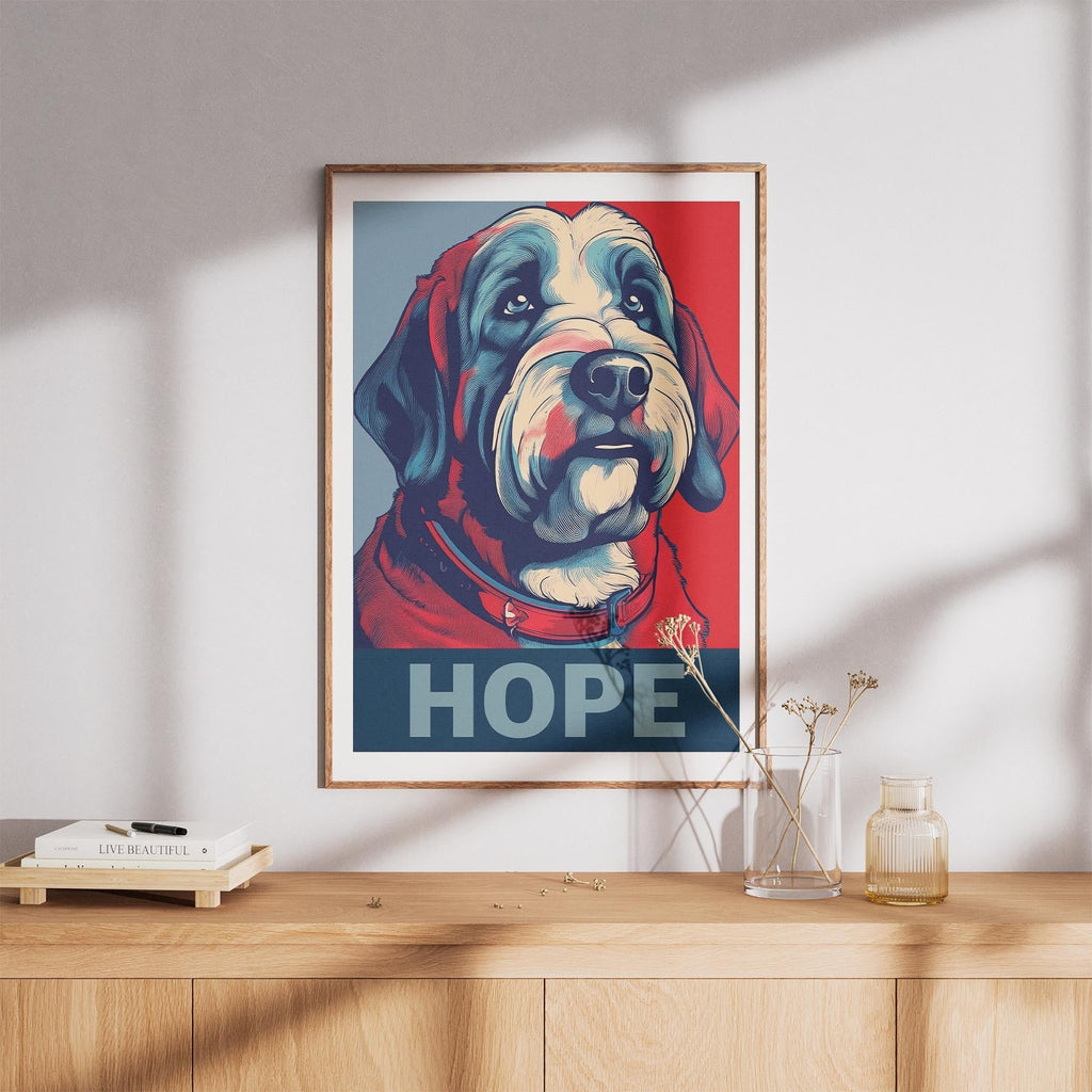 Old English Sheepdog HOPE Series Inspired by the Obama Poster image 8