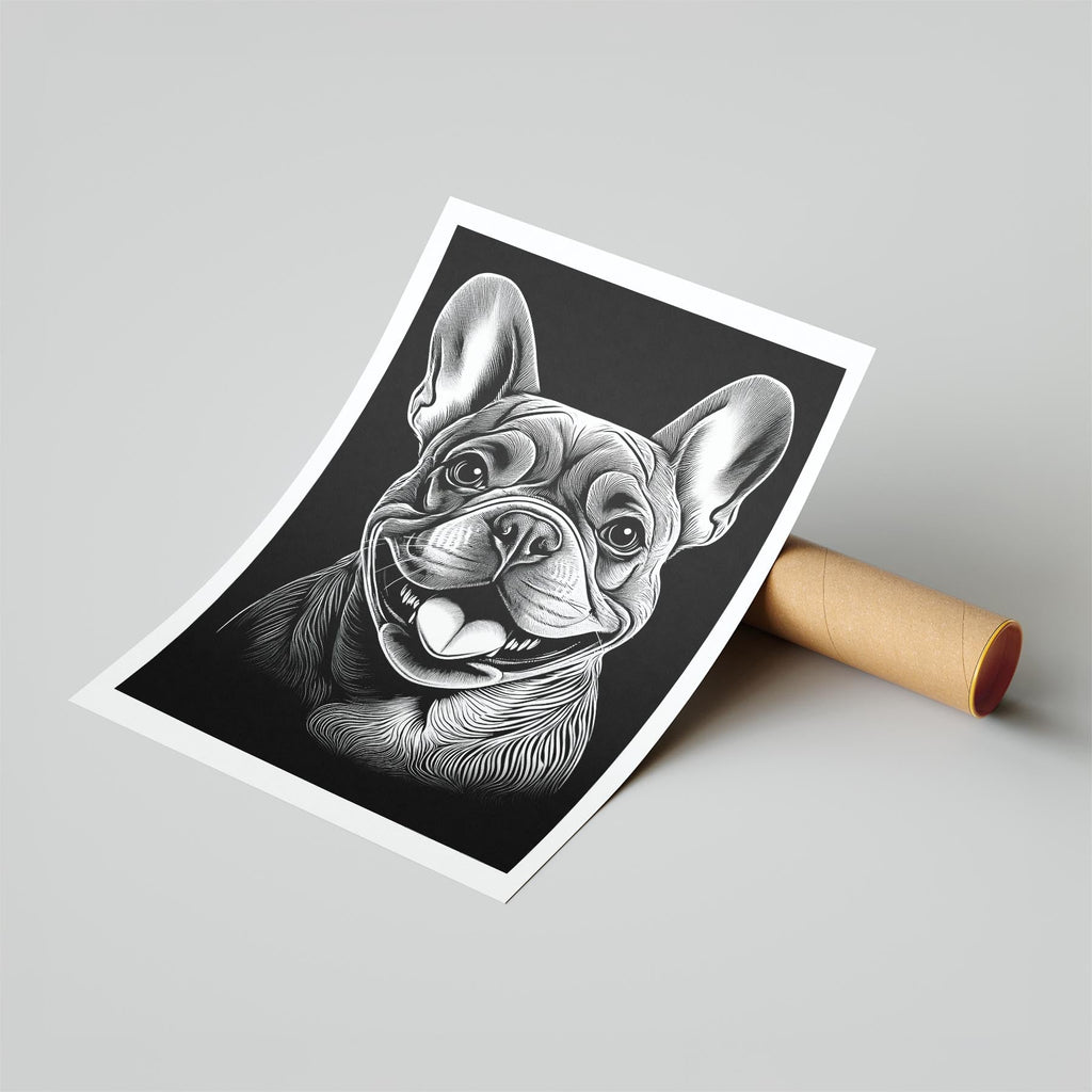 French Bulldog Line Dog Series in Black and White image 6
