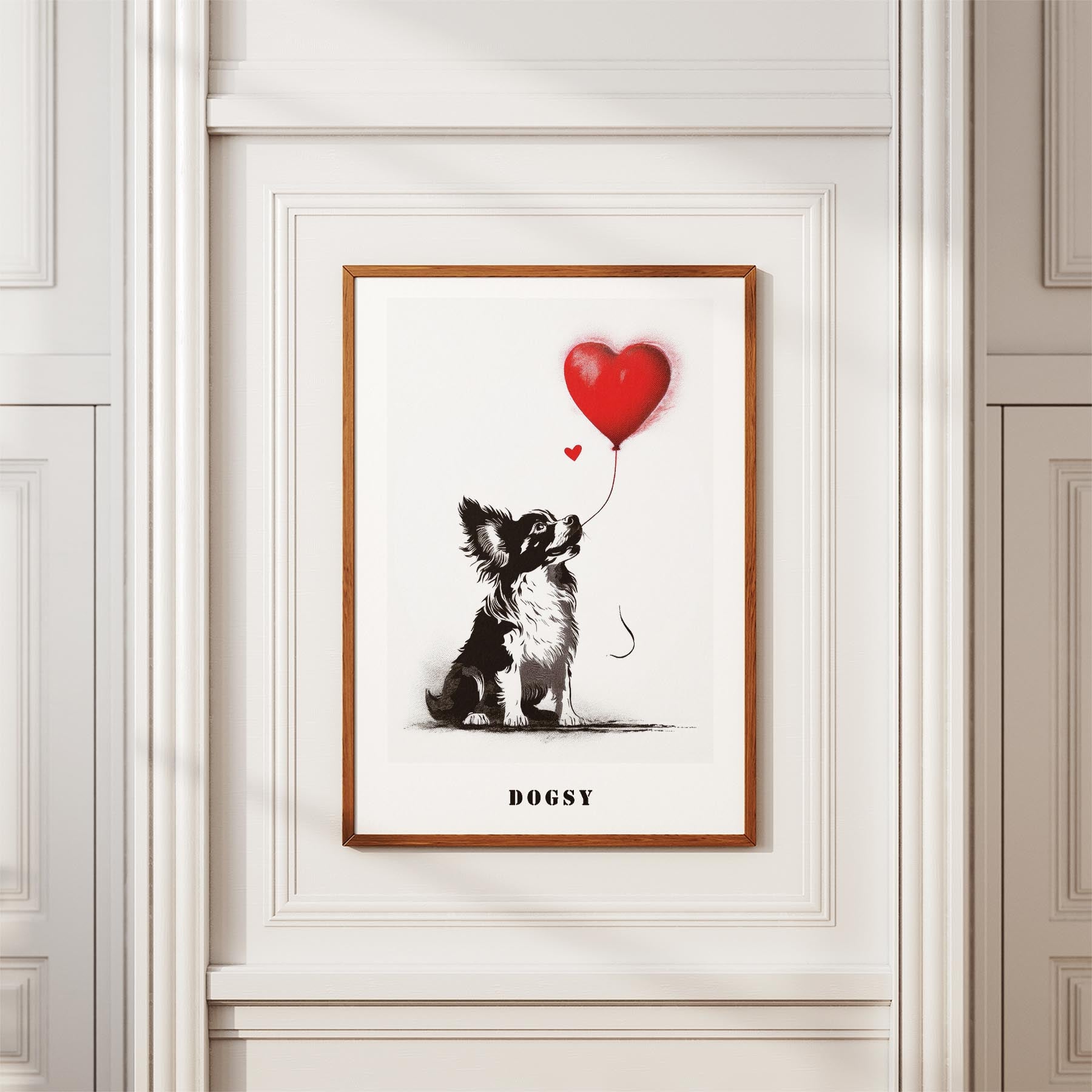 Papillon DOGSY Series inspired by the Art of Banksy with text Dogsy image 3