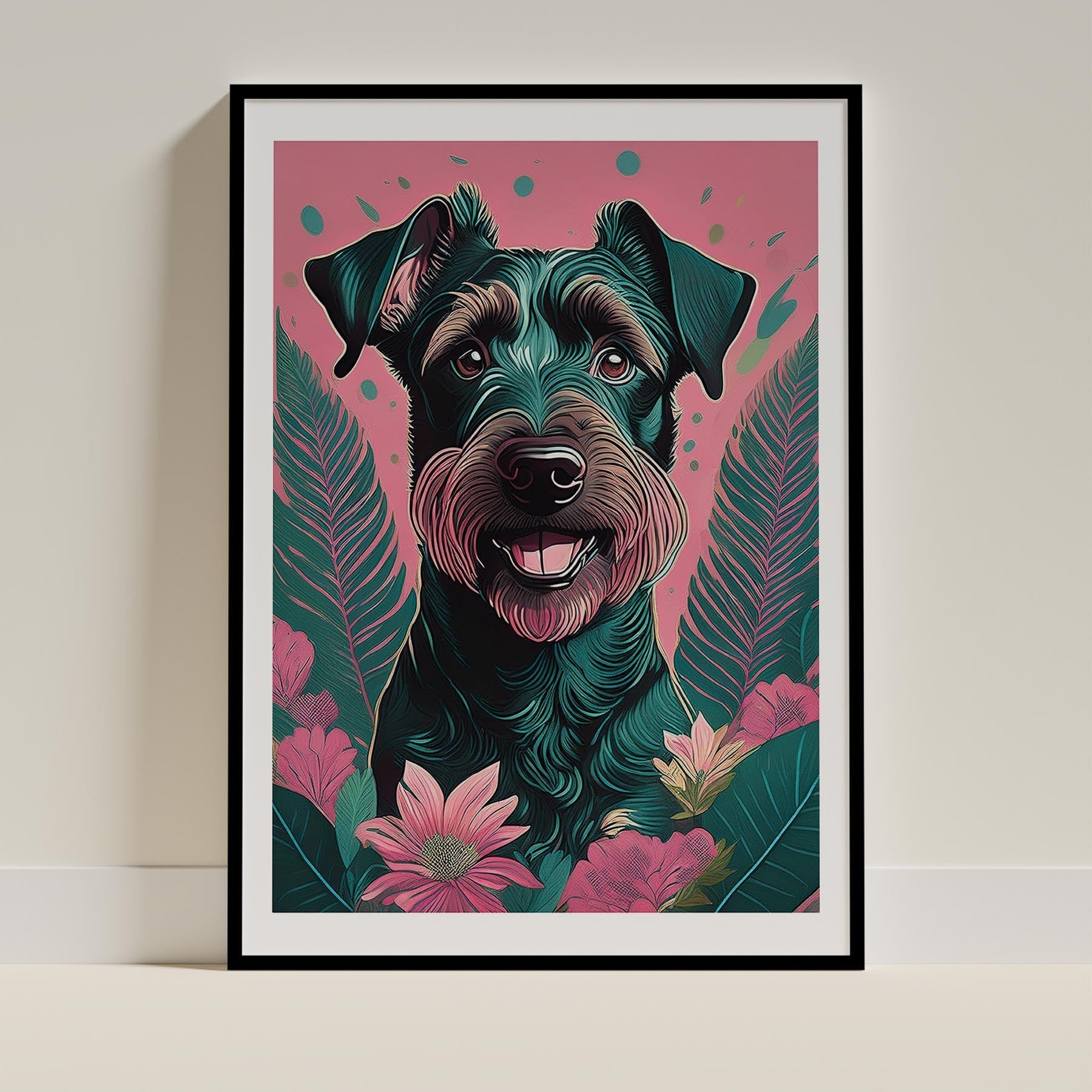 Irish Terrier Flowery Dog image 0