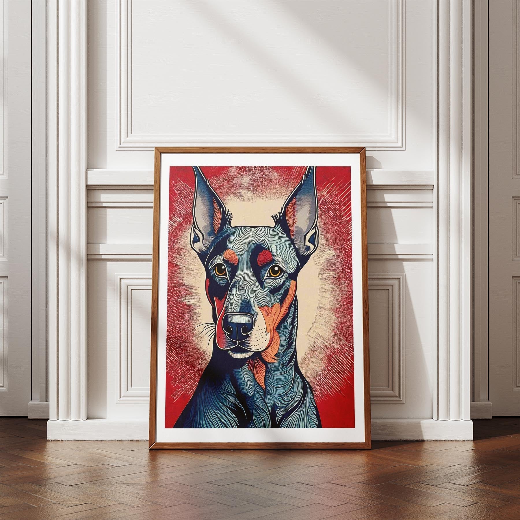 Doberman Hokusai Japanese Inspired Dog Series image 4