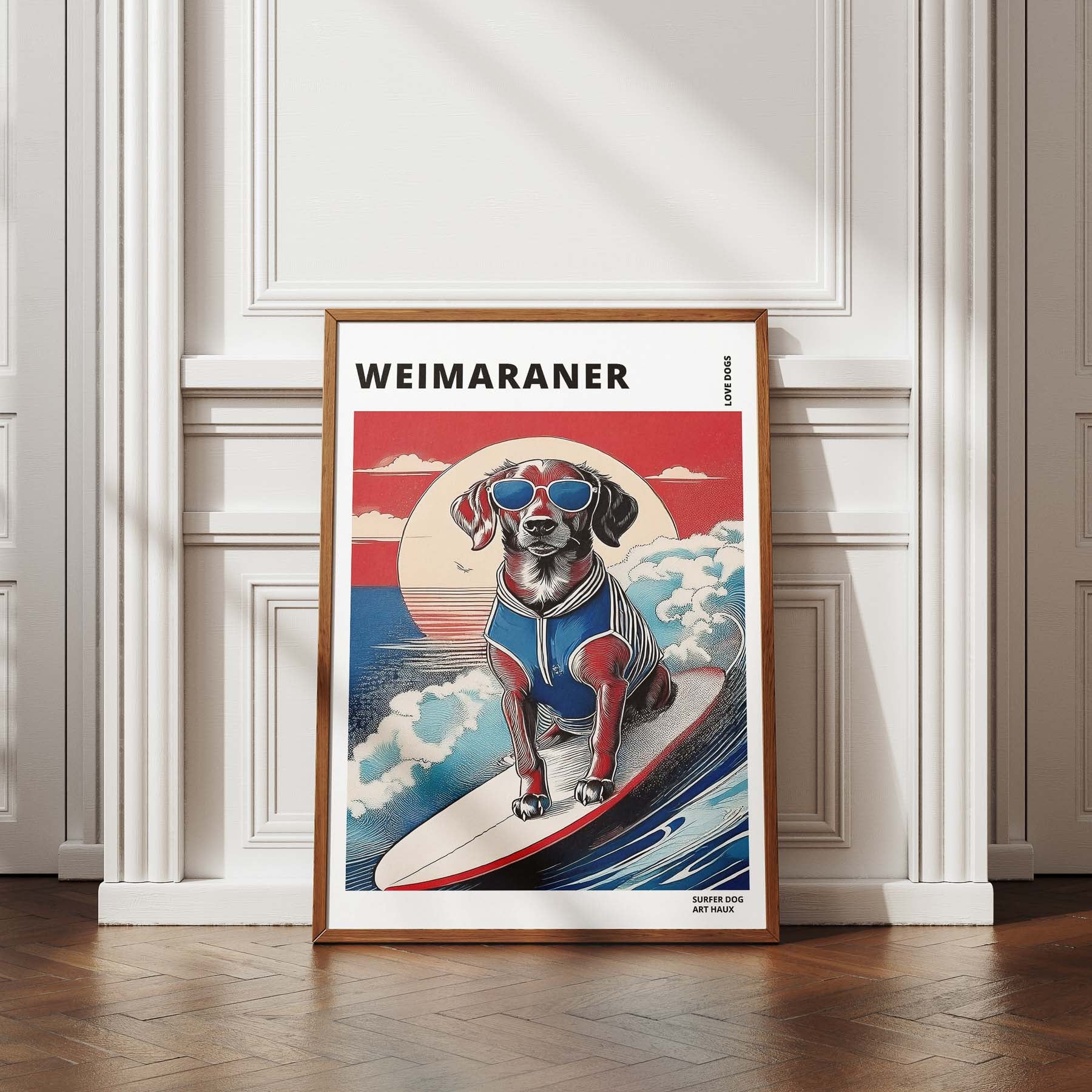 Weimaraner Hokosai Surfer Dogs 1 image 4