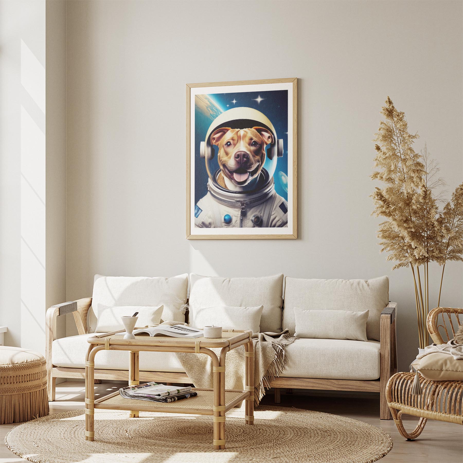American Pitbull Terrier Astronaut Dog Series image 2