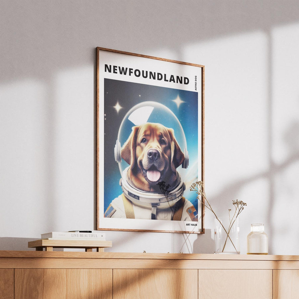 Newfoundland Astronaut Dog Series with Text Astro Dog image 5