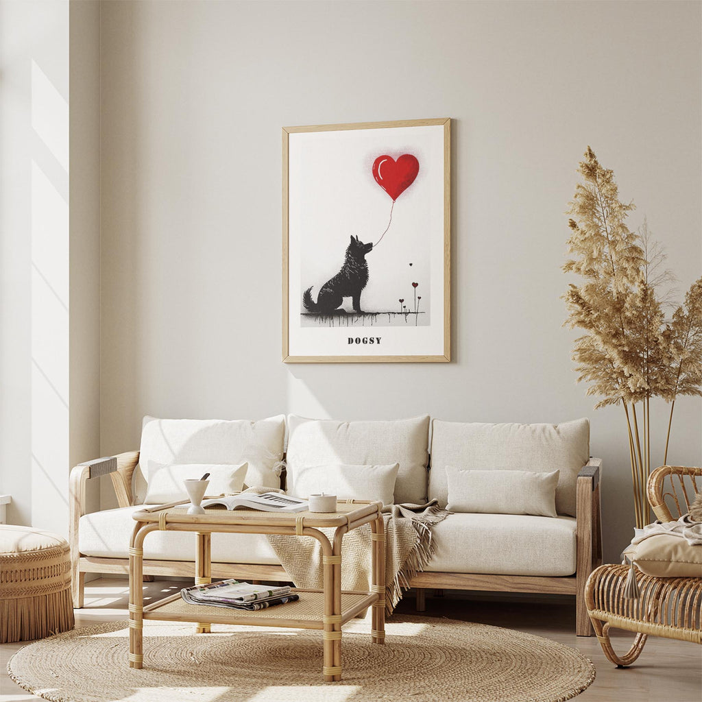 German Spitz DOGSY Series inspired by the Art of Banksy with text Dogsy image 2