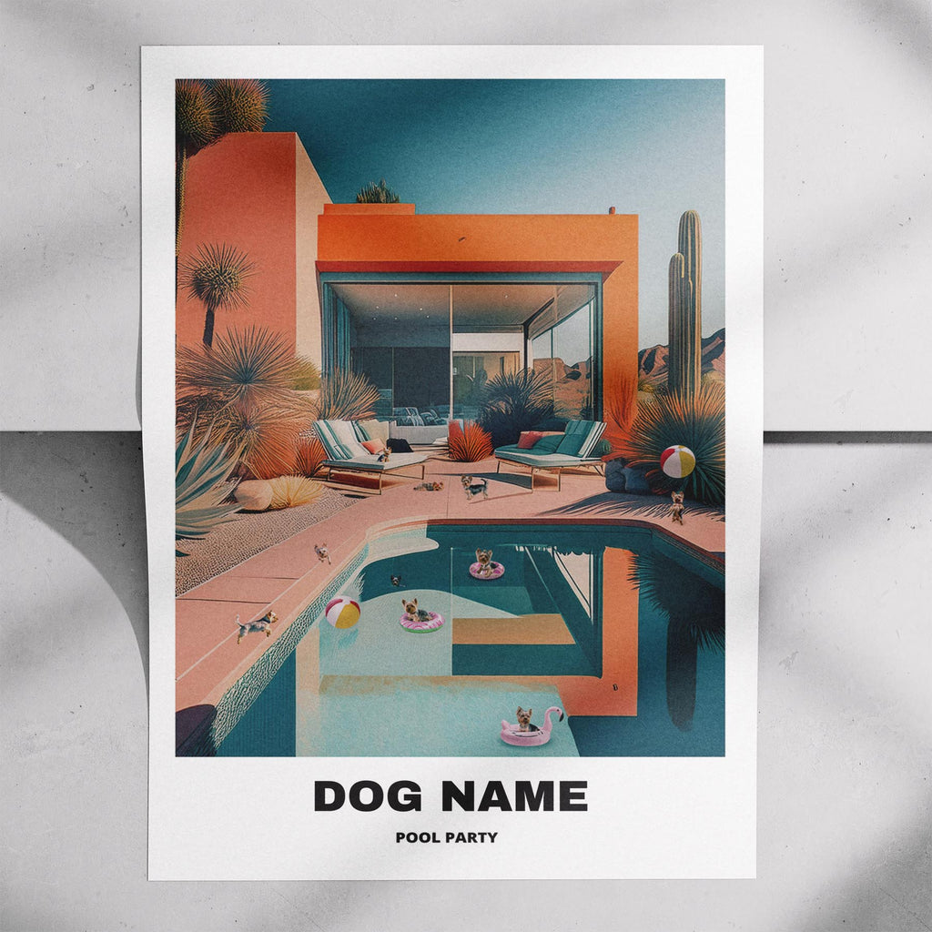 Yorkshire Terrier Custom Pool Party WITH TEXT image 7