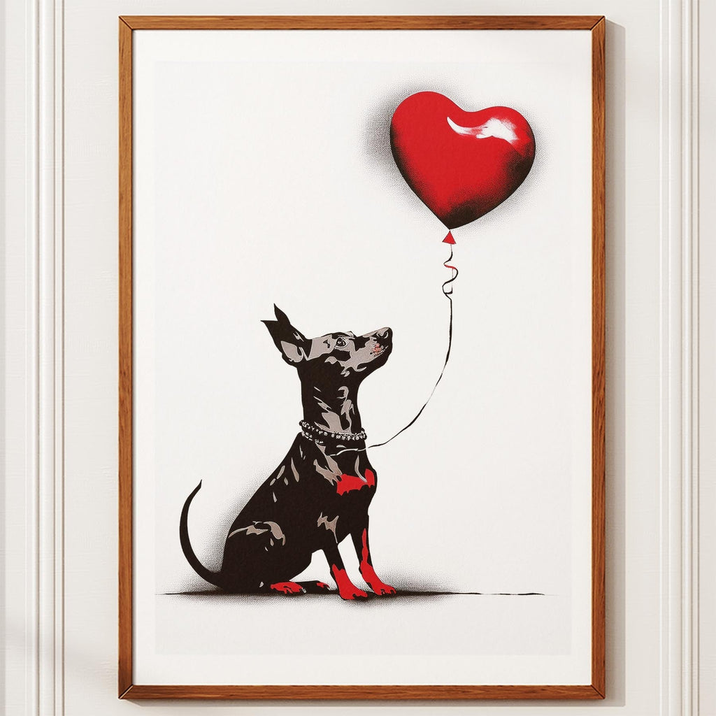 Miniature Pinscher DOGSY Series inspired by the Art of Banksy image 10