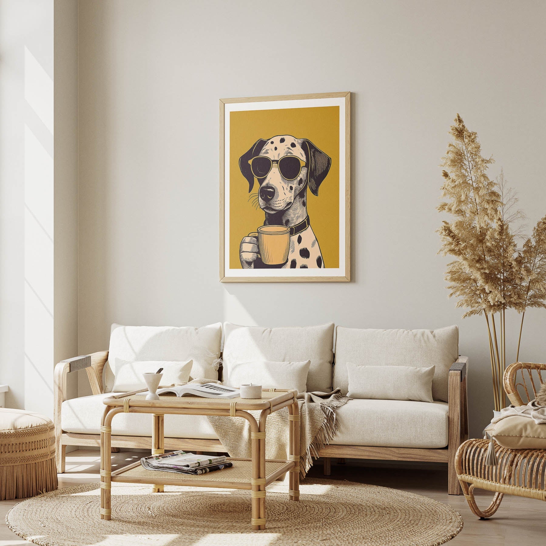 Dalmation Chillin Coffee Dog image 1