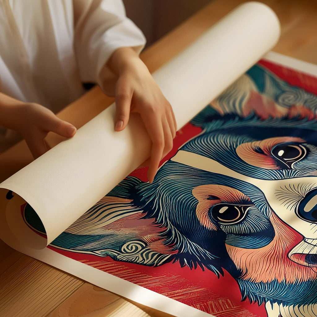 Corgi Hokusai Japanese Inspired Dog Series with Text image 1