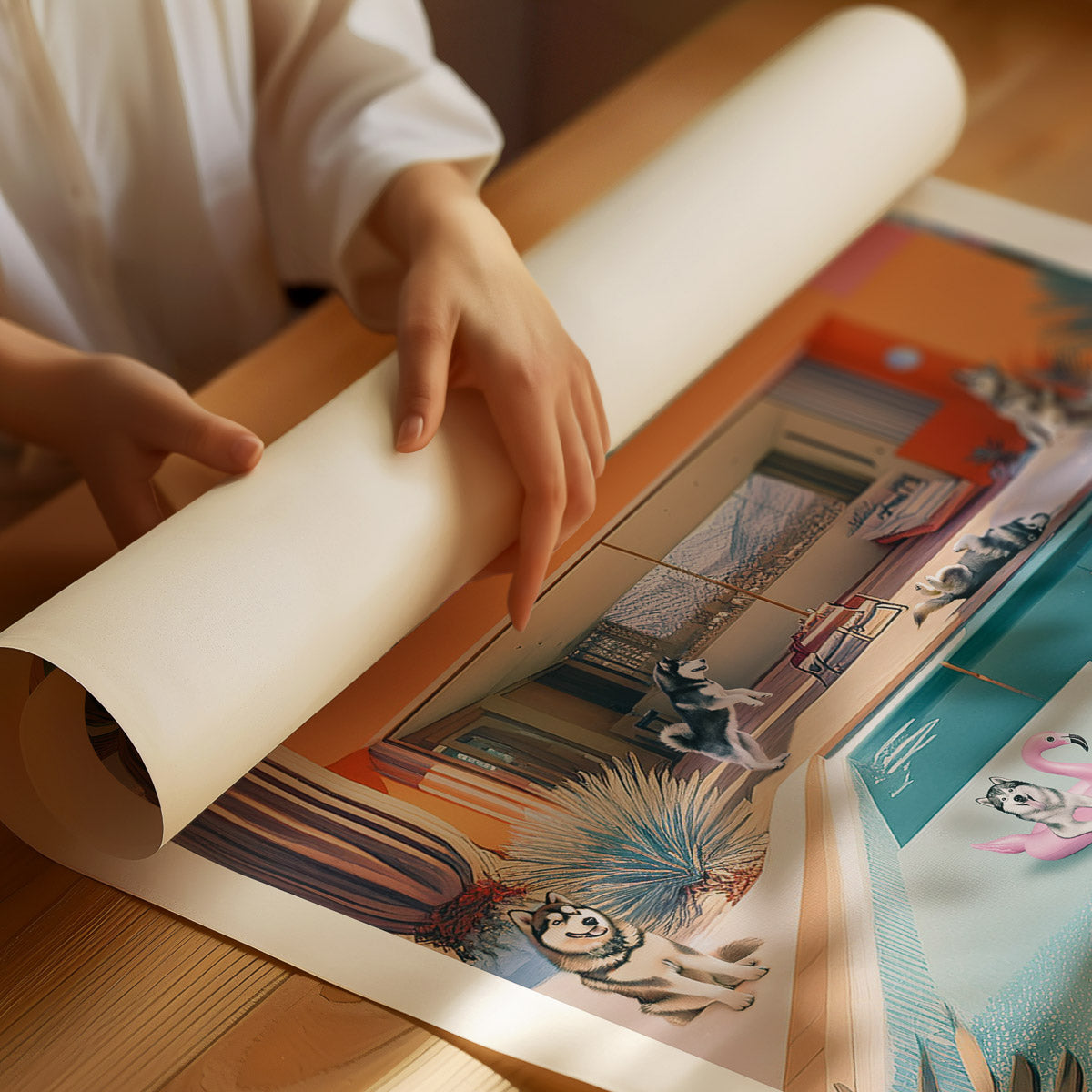 Alaskan Malamute Pool Party image 3