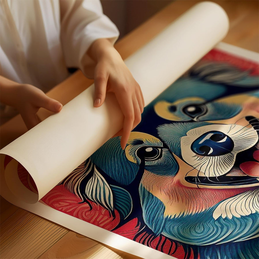 German Spitz Hokusai Japanese Inspired Dog Series image 1