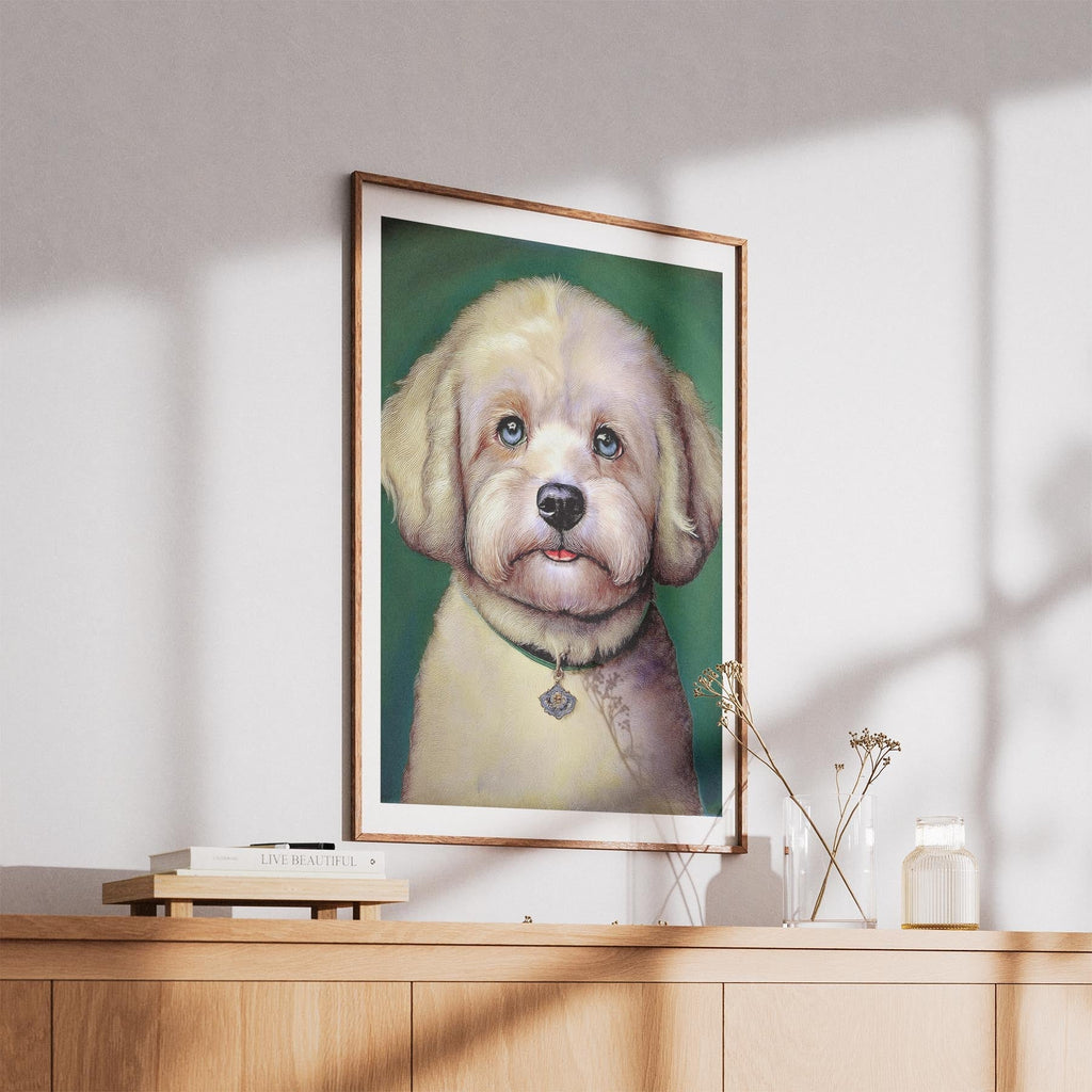 Bichon Frise Green Painted Series image 5