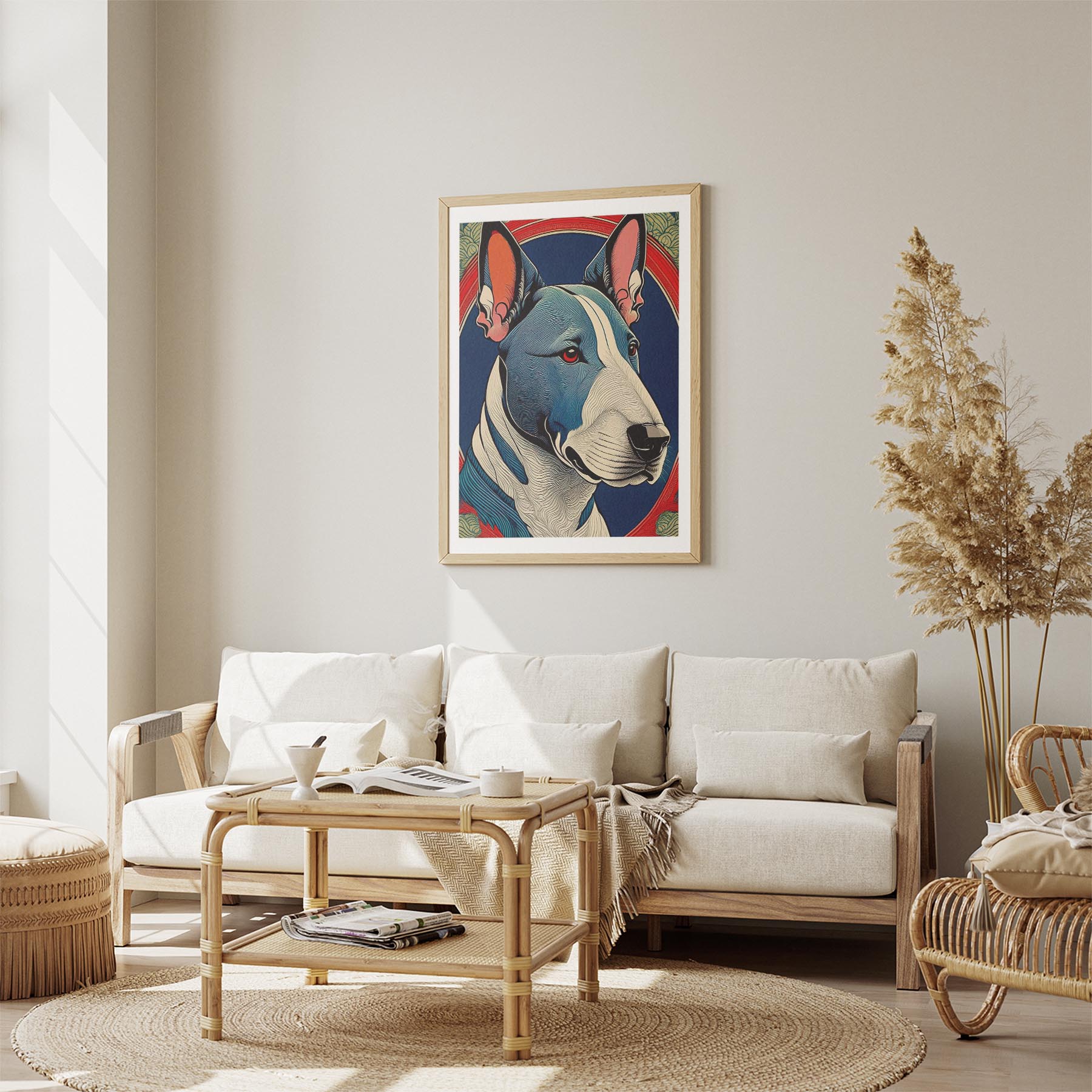 Bull Terrier Hokusai Japanese Inspired Dog Series 3 image 2