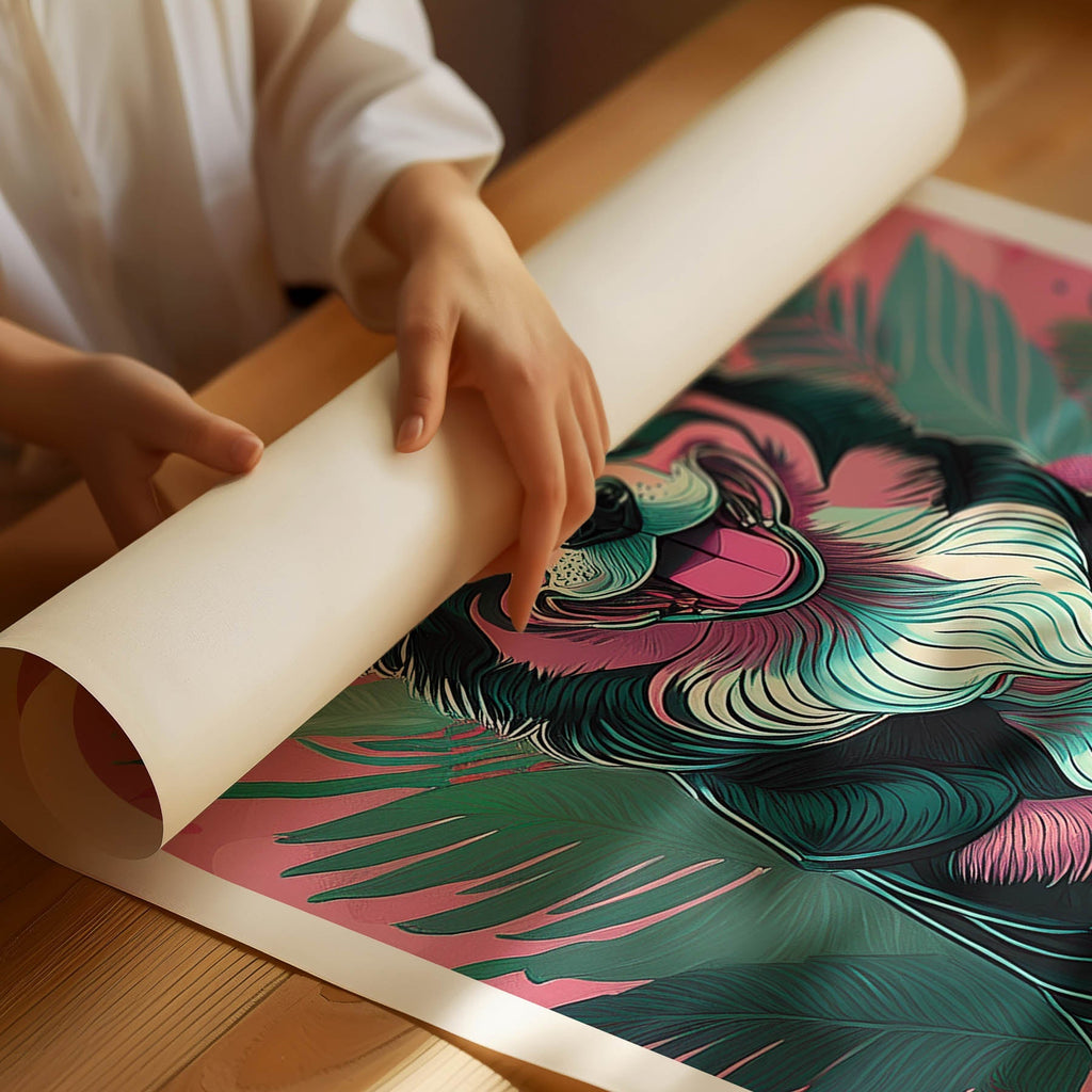 Australian Shepherd Flowery Dog image 1