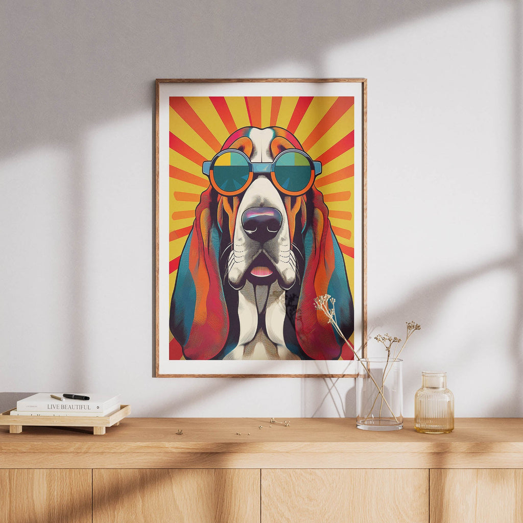 Basset Hound In Colourful Sunnies 1 image 8