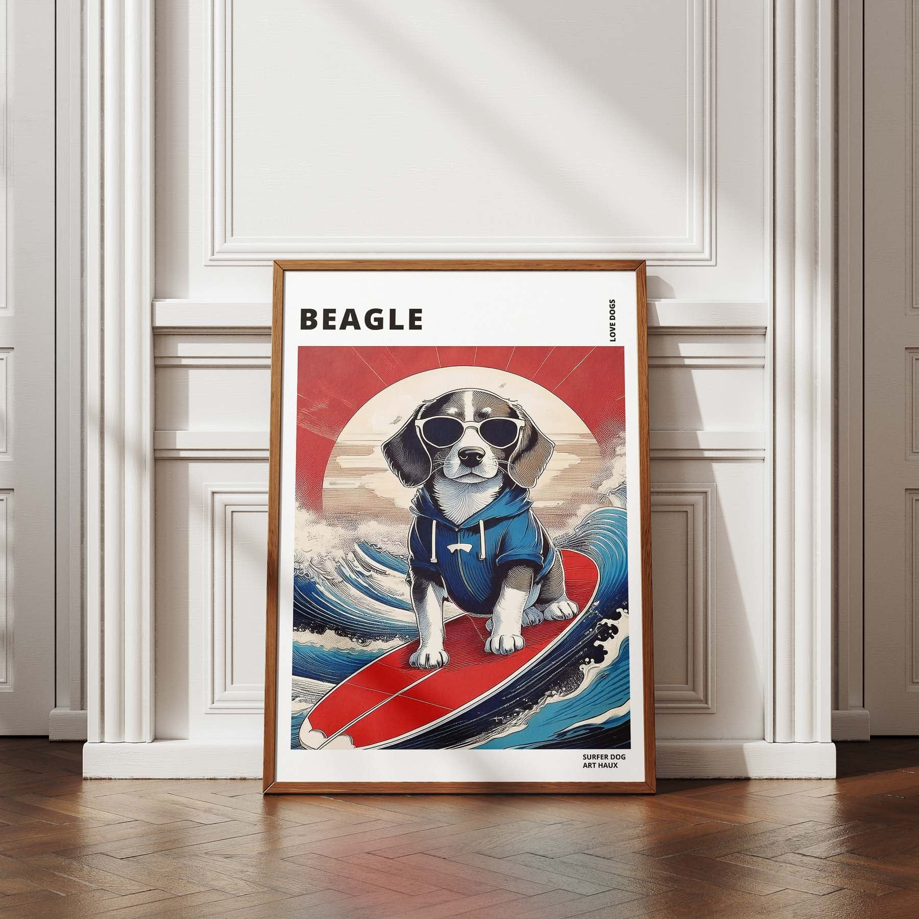 Beagle Hokosai Surfer Dogs 1 image 4