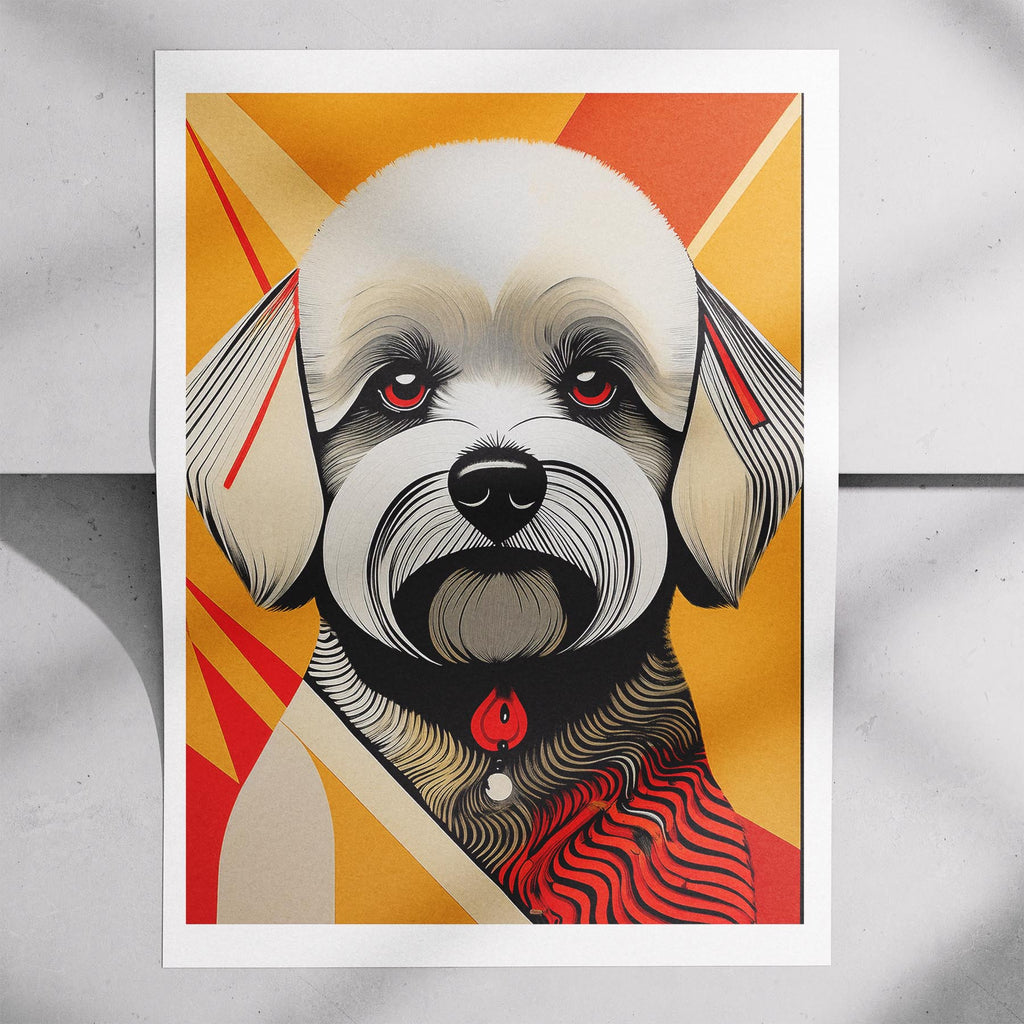 Bichon Frise Geometric Orange Series image 7