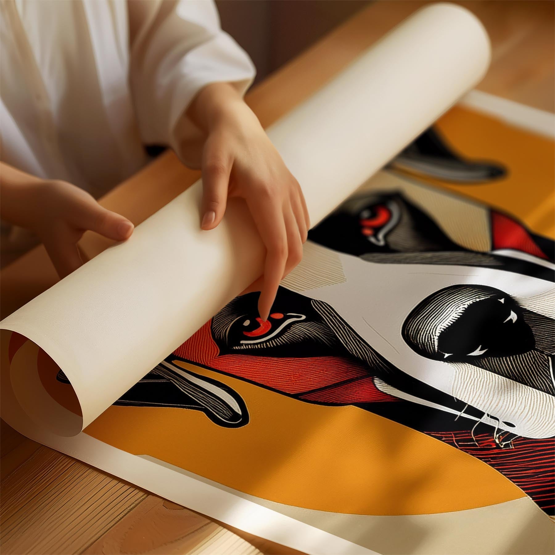 Boxer Geometric Orange Series image 1