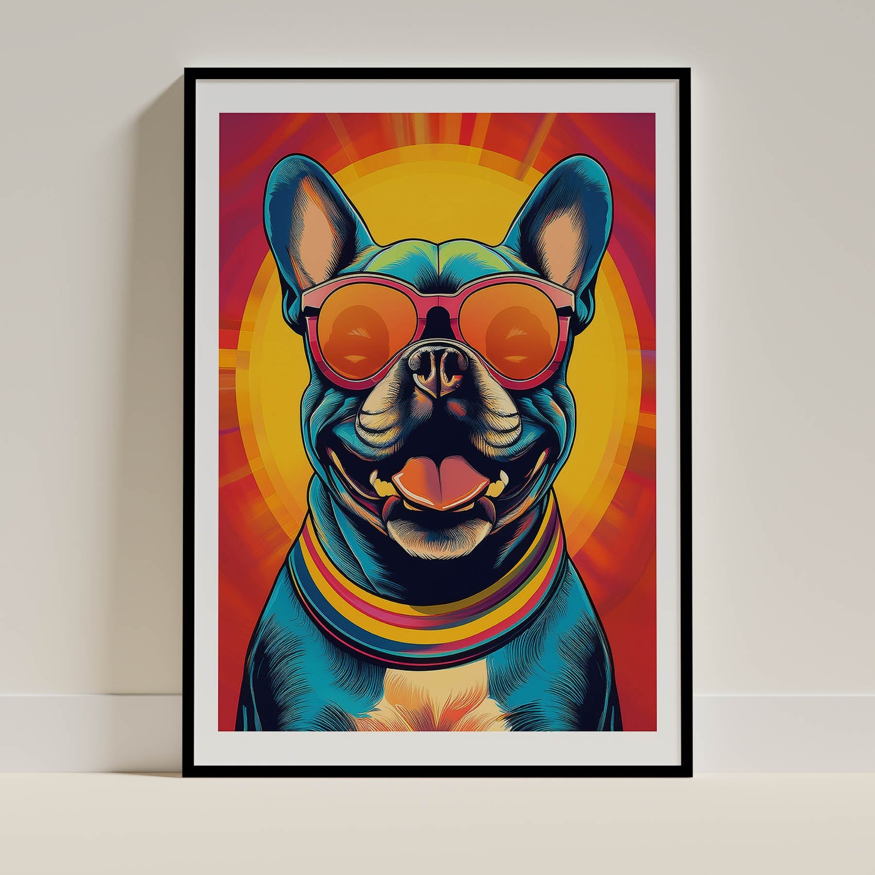 French Bull In Colourful Sunnies 1 image 0