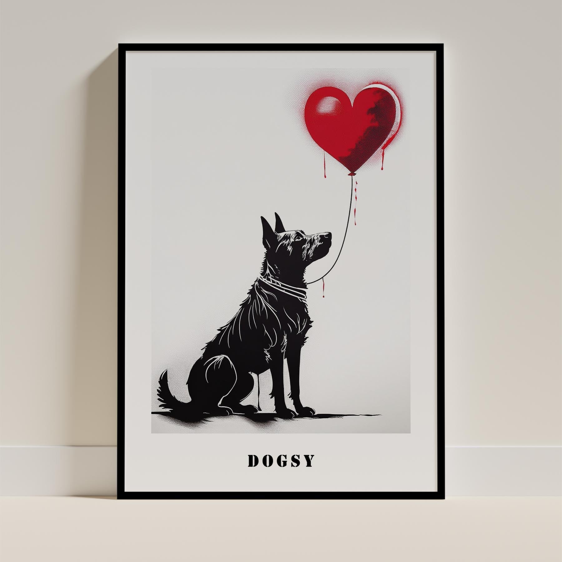 Cattle Dog DOGSY Series inspired by the Art of Banksy with text Dogsy image 11